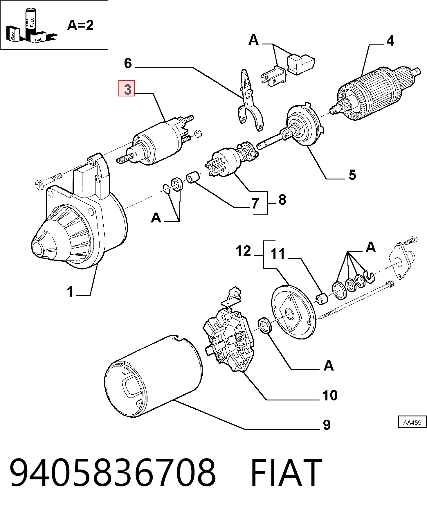 9405836708 Fiat/Alfa/Lancia