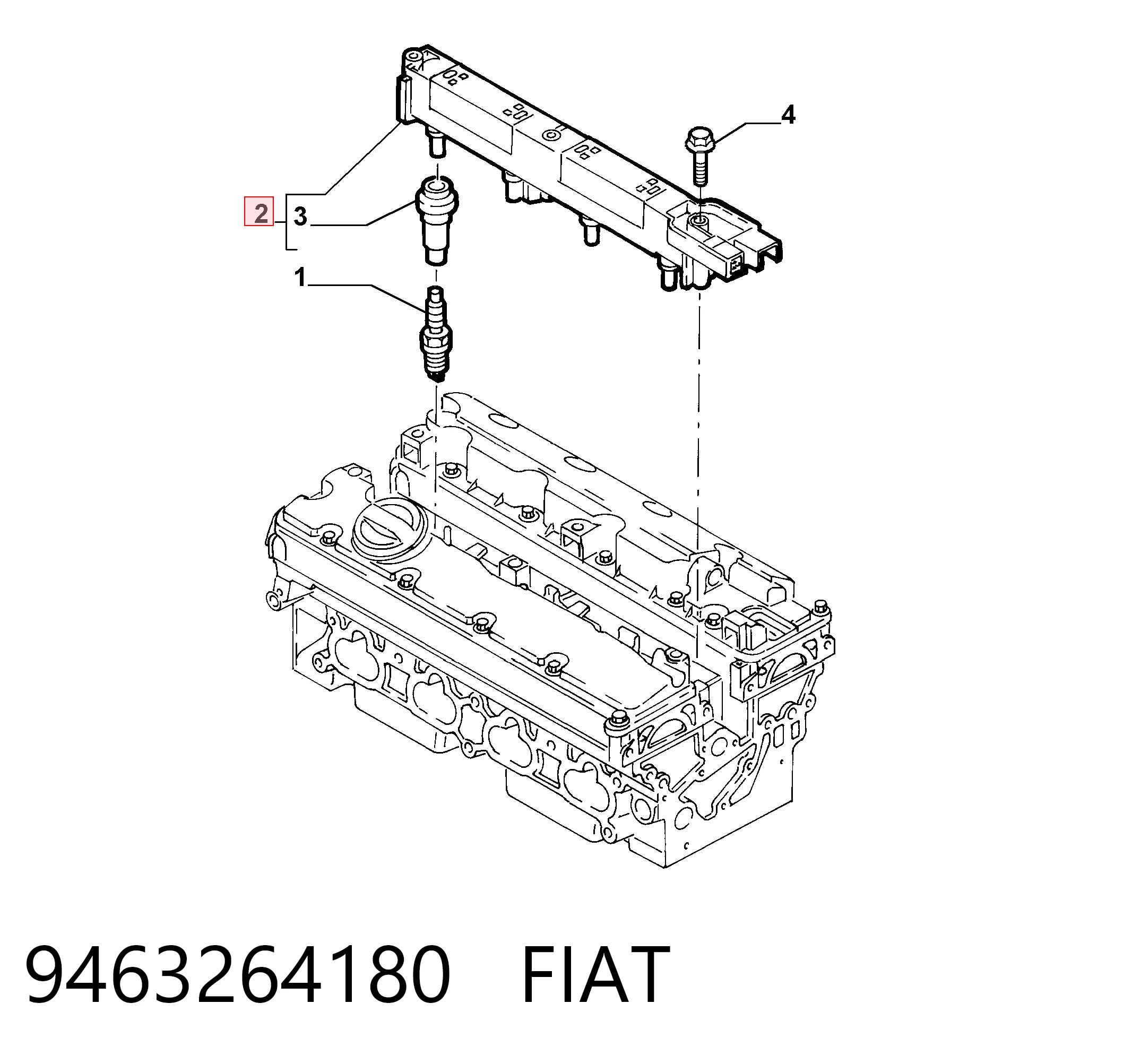 9463264180 Fiat/Alfa/Lancia Bobina de ignição