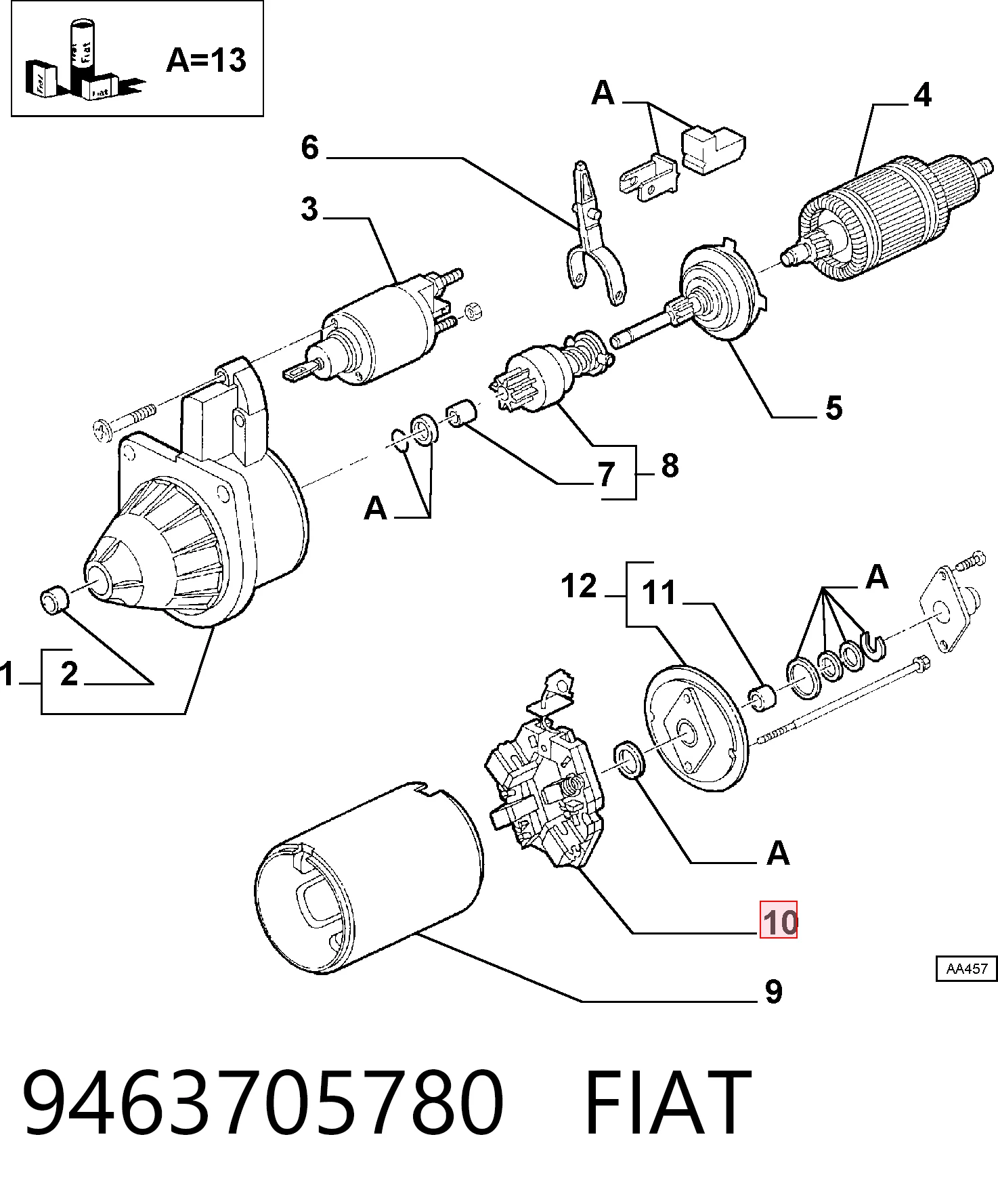 9463705780 Fiat/Alfa/Lancia