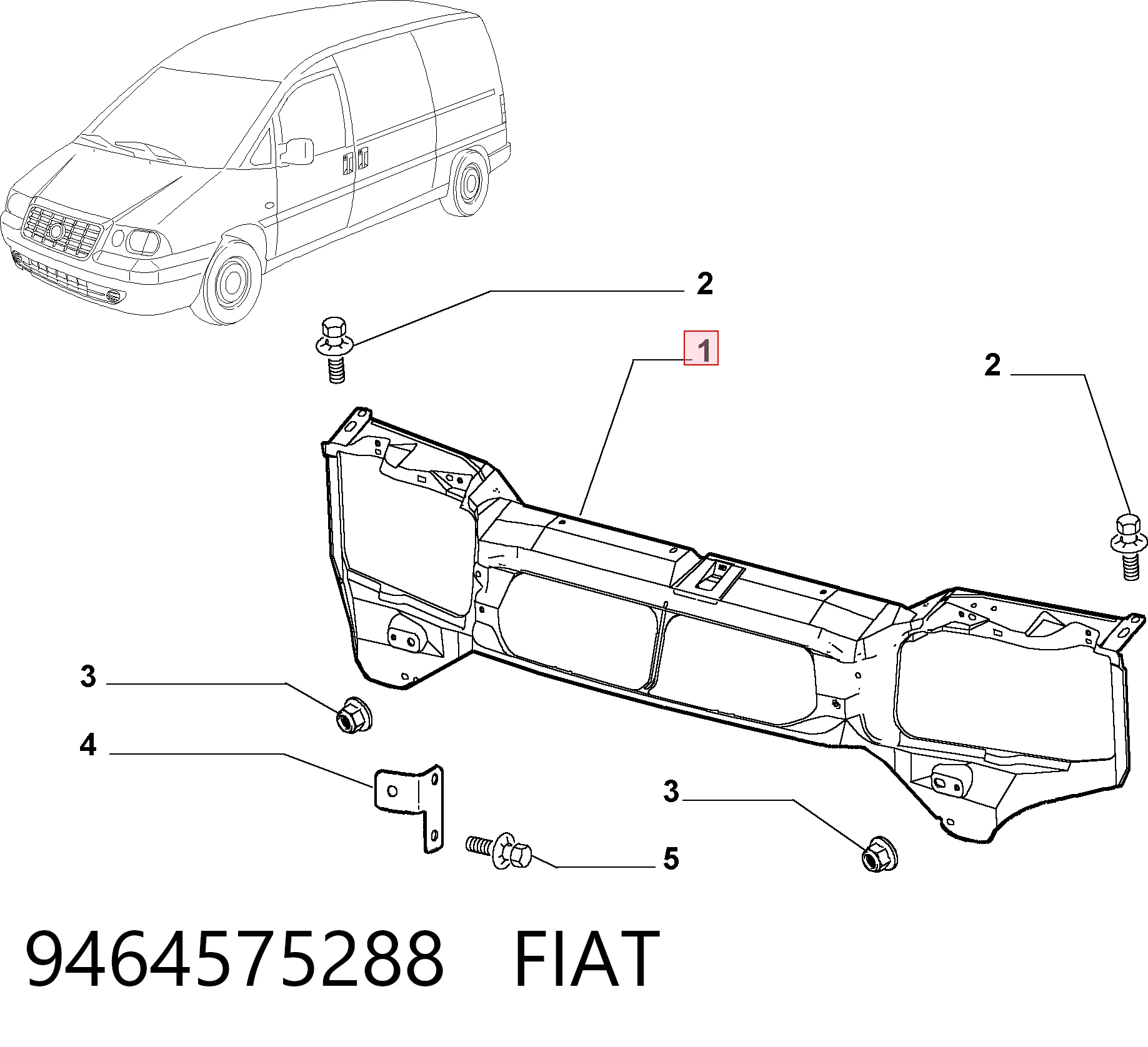 Suporte do radiador montado (painel de montagem de fixação das luzes) Citroen Jumpy II  ao melhor preço