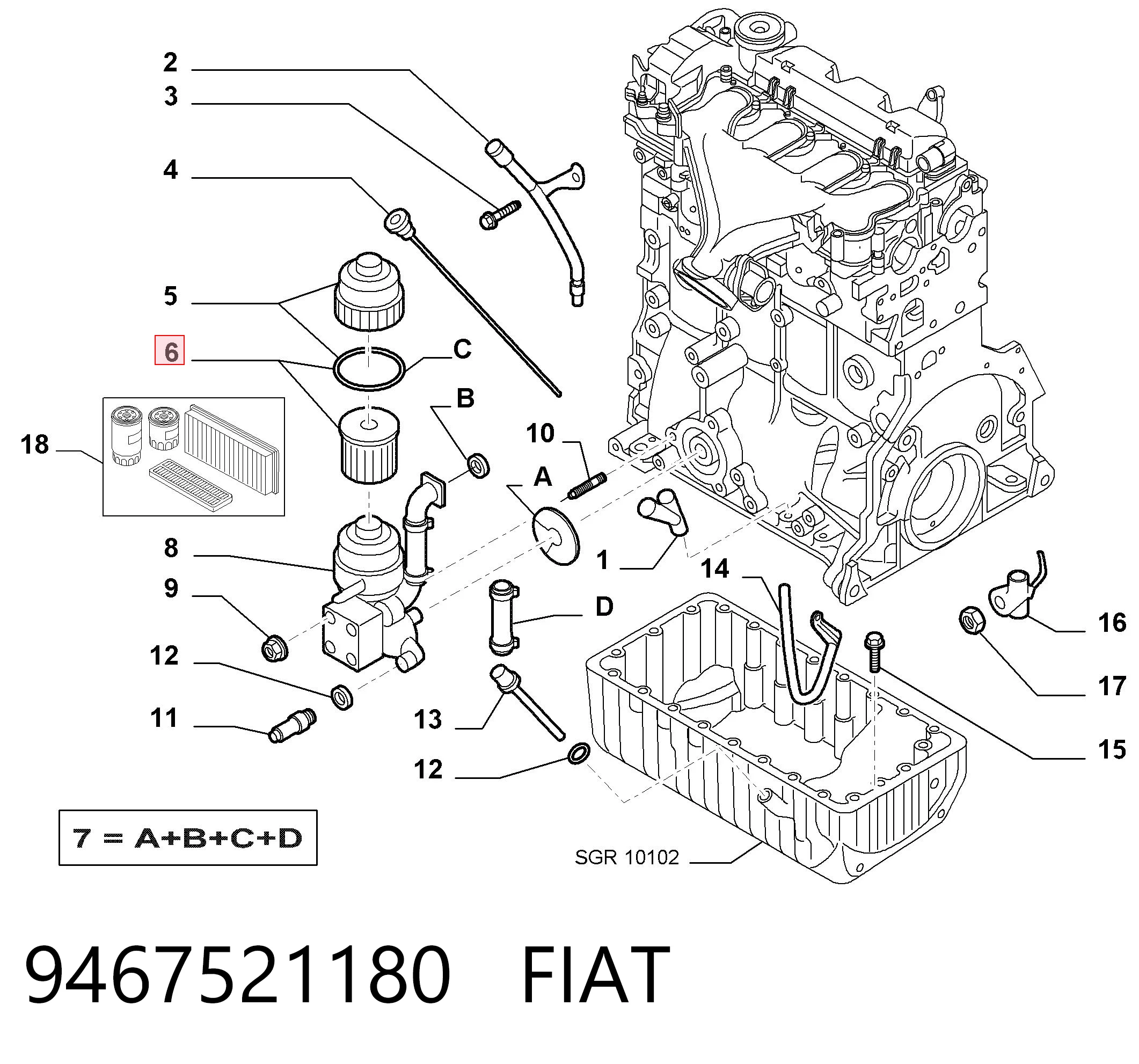 9467521180 Fiat/Alfa/Lancia