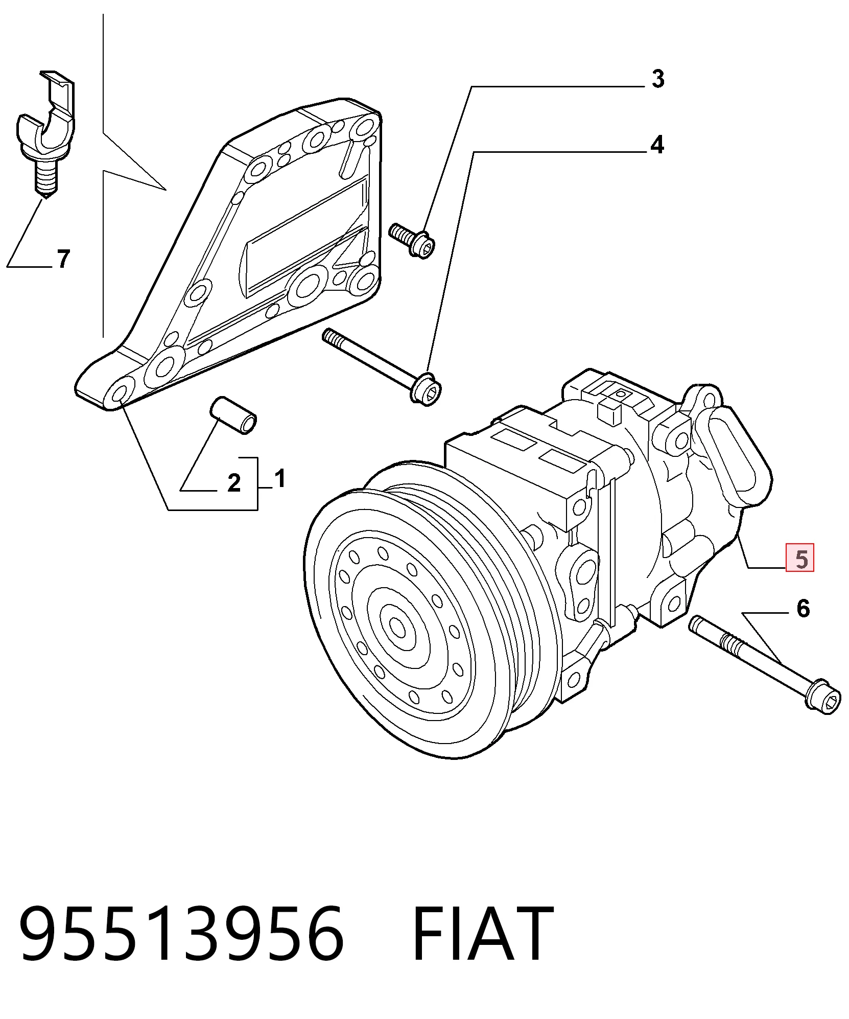 Compressor de aparelho de ar condicionado Fiat Doblo II 263 ao melhor preço