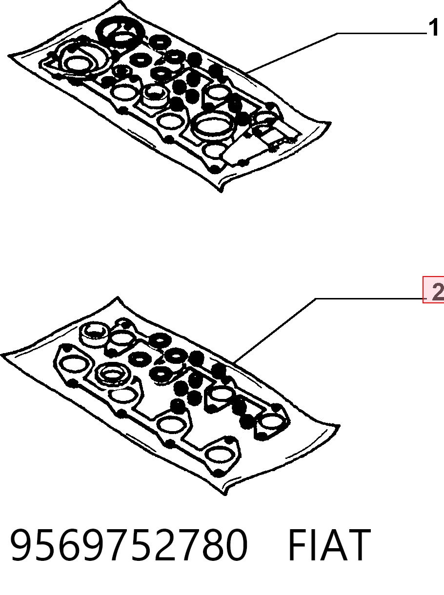 Kit superior de vedantes de motor D3655000 Glaser