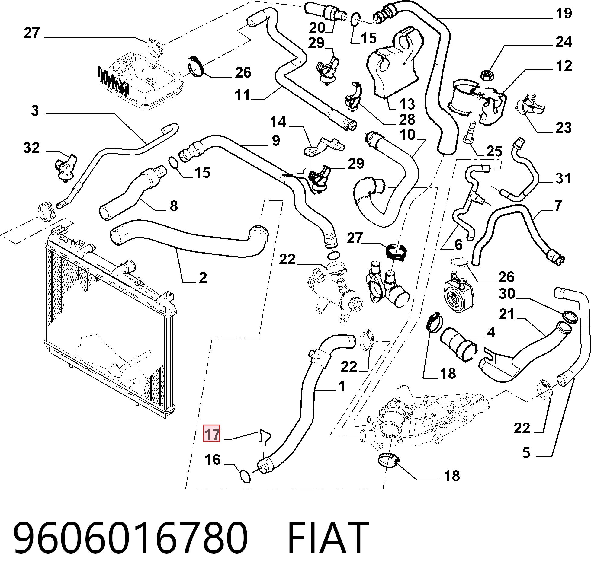 9606016780 Fiat/Alfa/Lancia