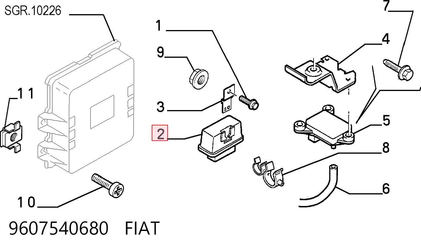 9607540680 Fiat/Alfa/Lancia