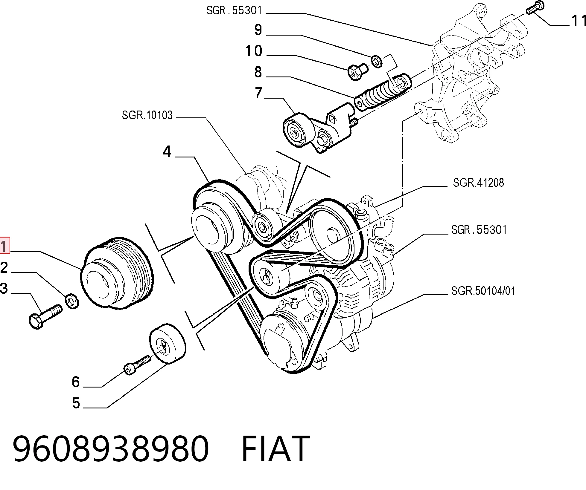 9608938980 Fiat/Alfa/Lancia