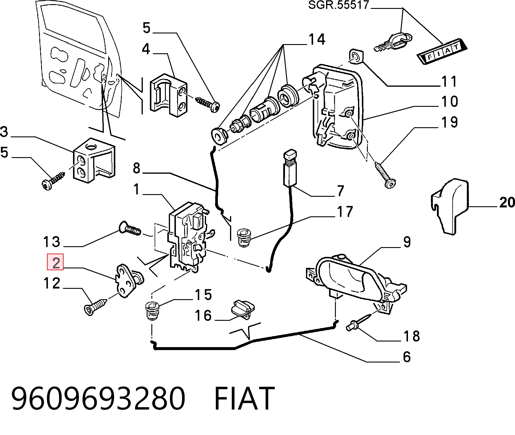 9609693280 Fiat/Alfa/Lancia