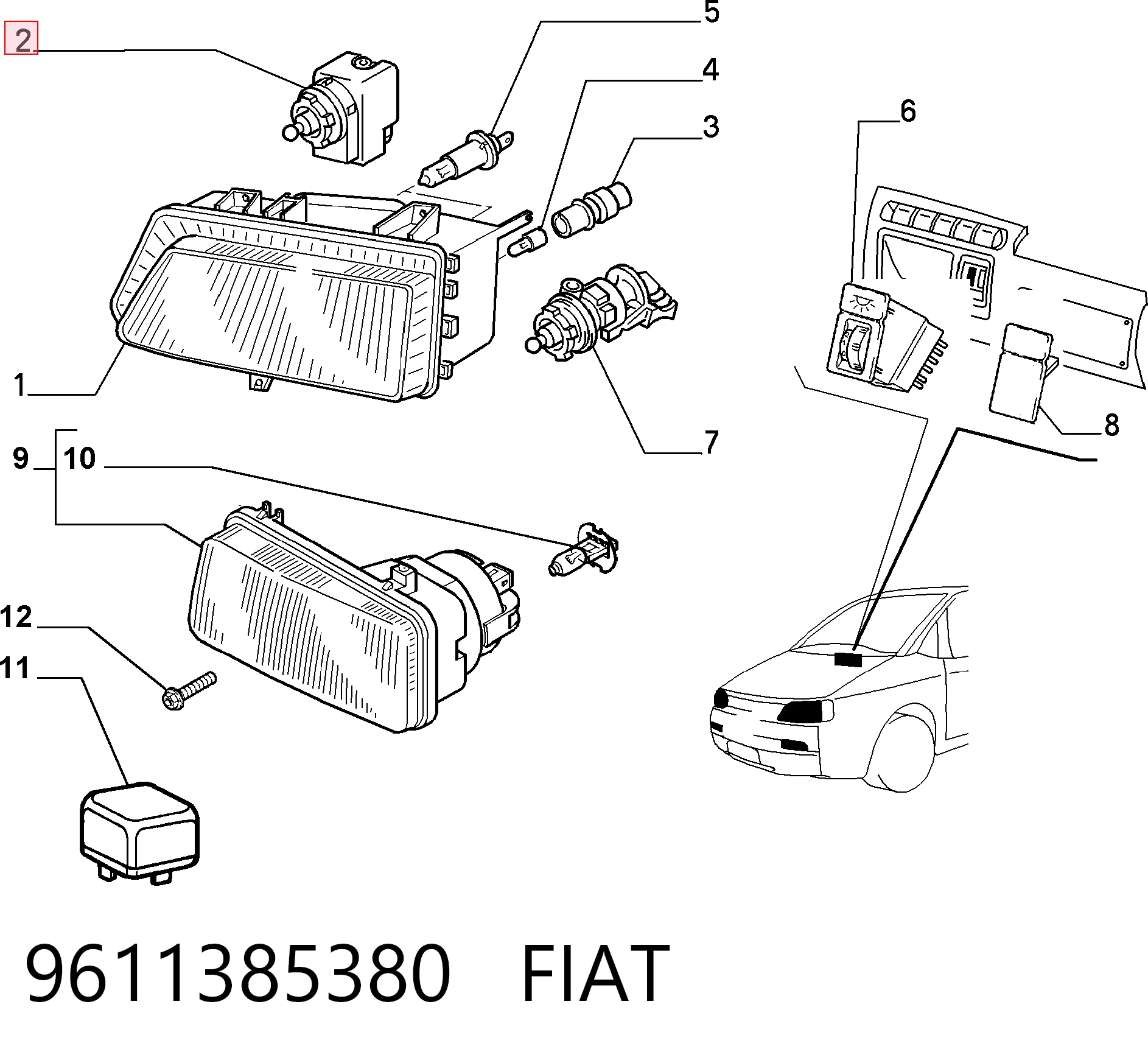 9611385380 Fiat/Alfa/Lancia