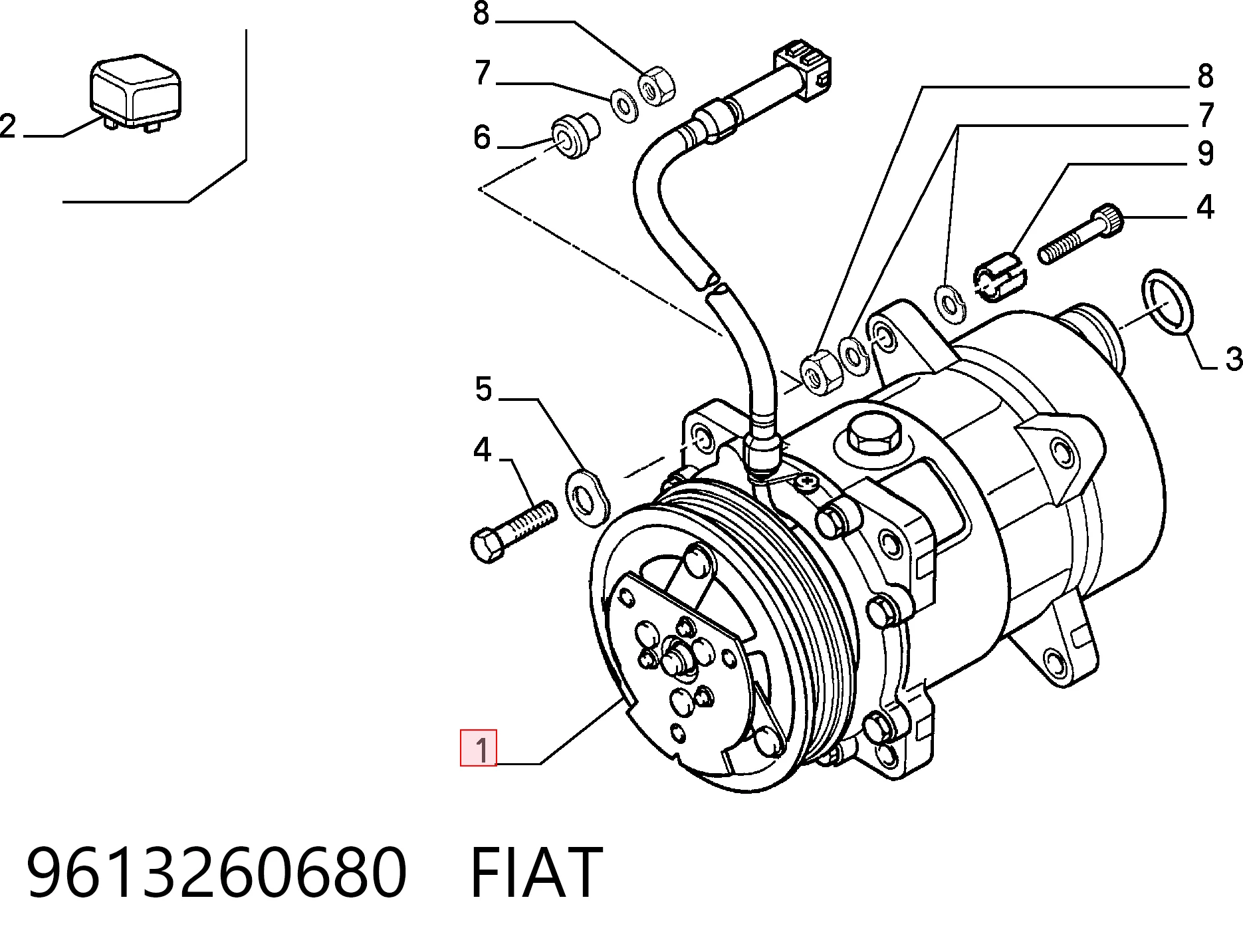 9613260680 Fiat/Alfa/Lancia