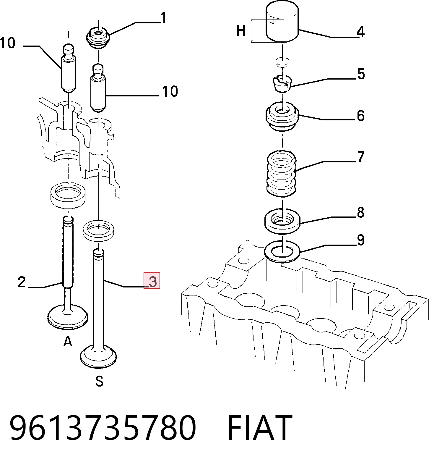 9613735780 Fiat/Alfa/Lancia