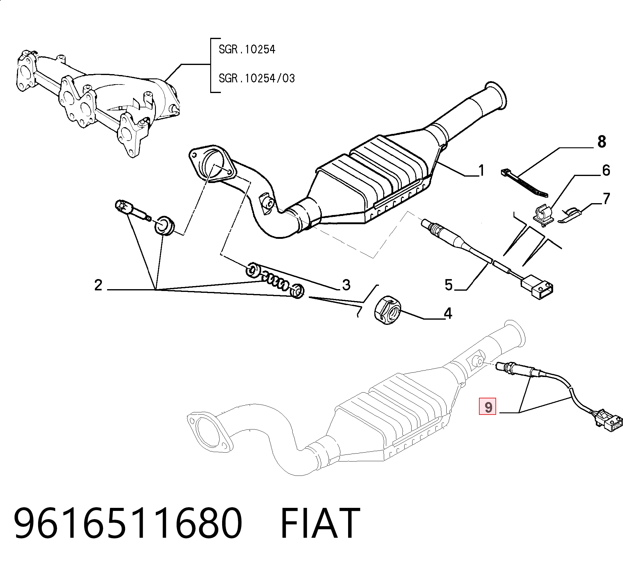 9616511680 Fiat/Alfa/Lancia