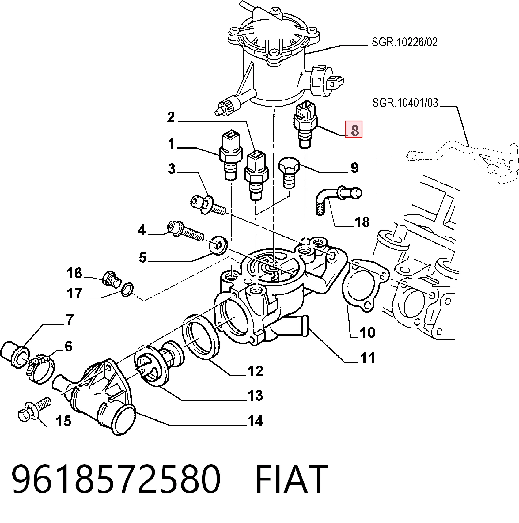 9618572580 Fiat/Alfa/Lancia