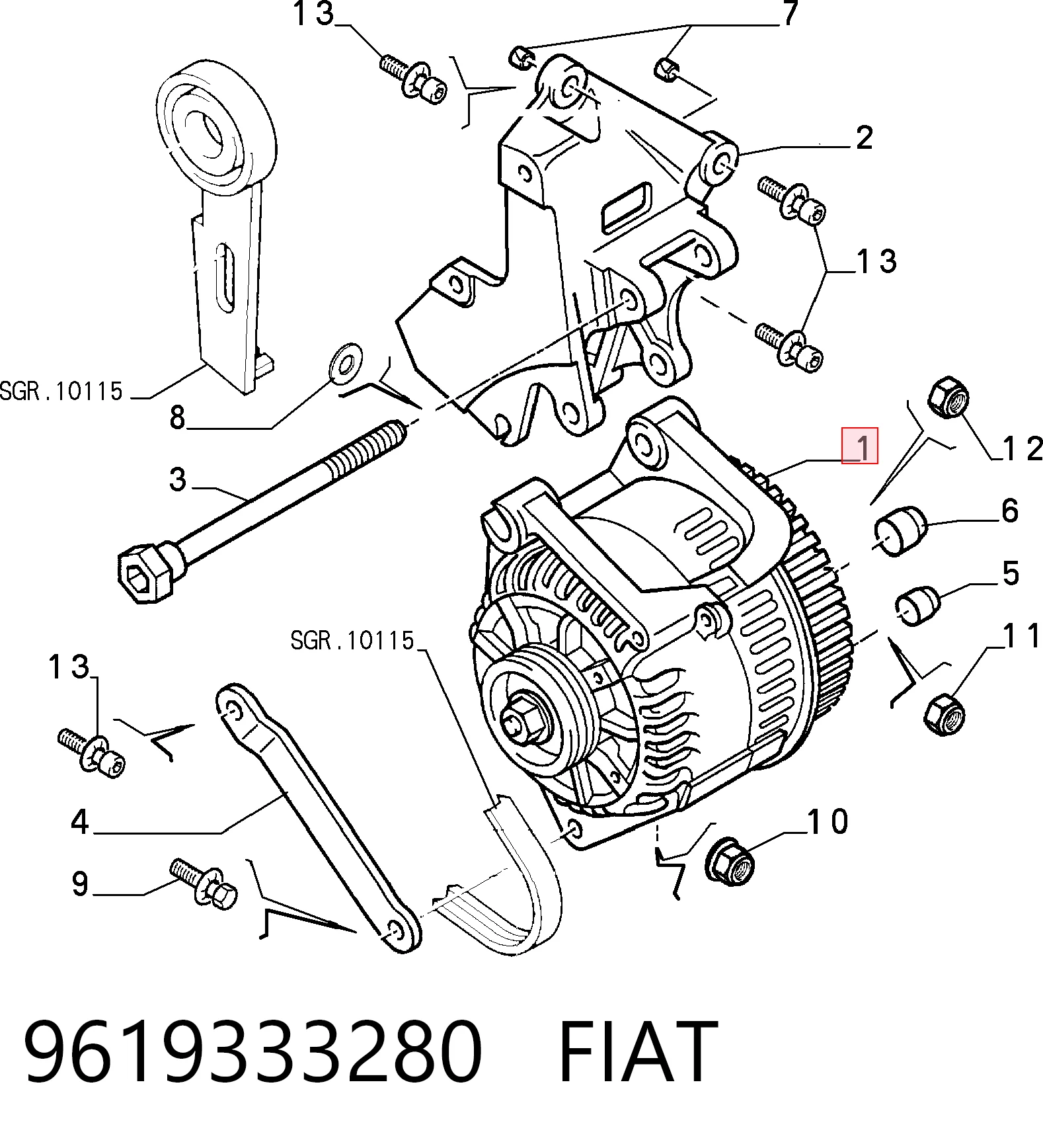 9619333280 Fiat/Alfa/Lancia