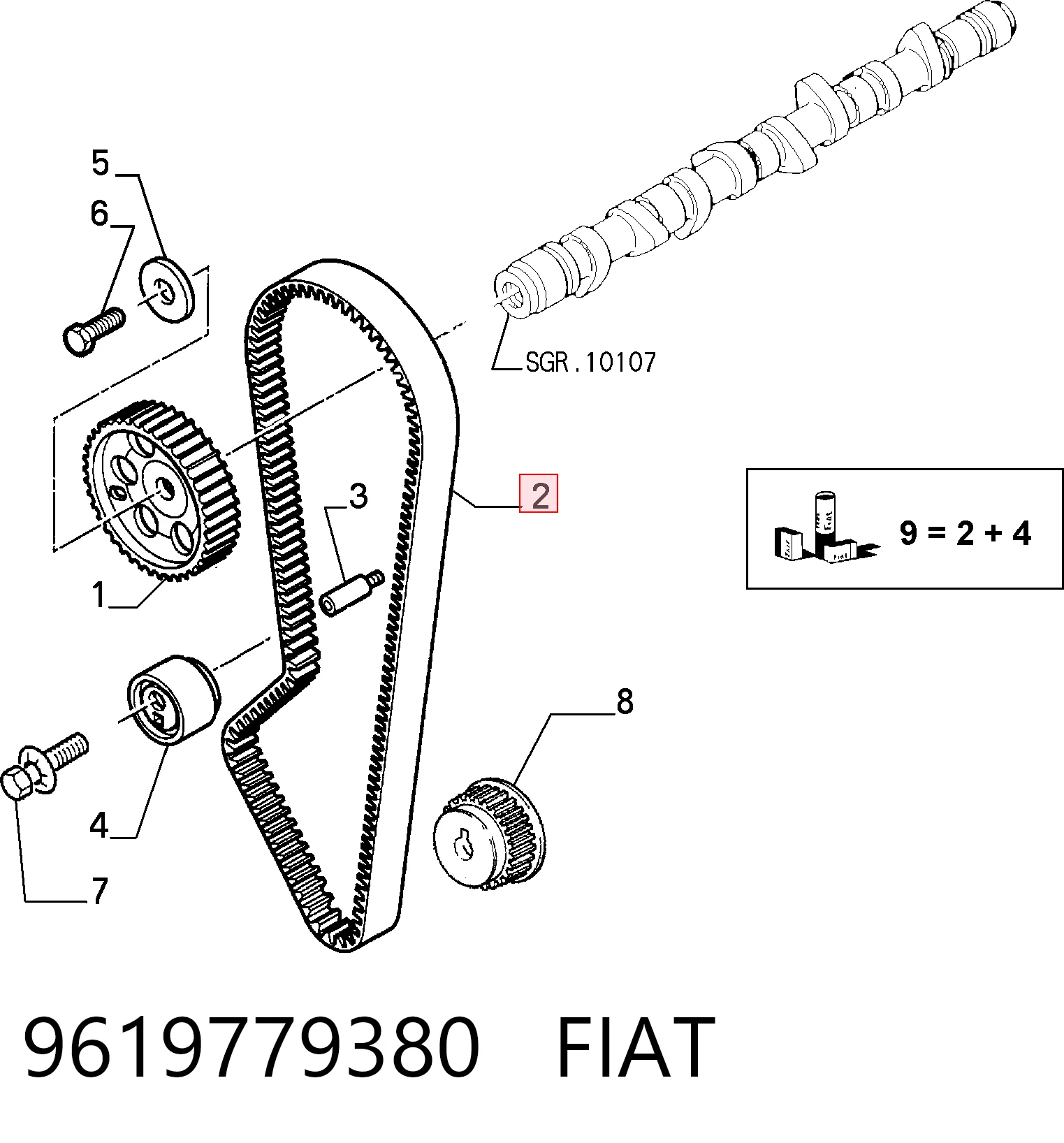 9619779380 Fiat/Alfa/Lancia