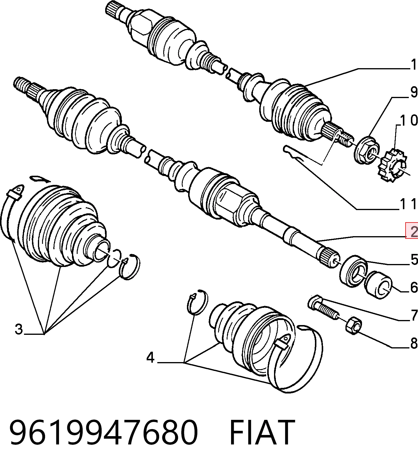 9619947680 Fiat/Alfa/Lancia