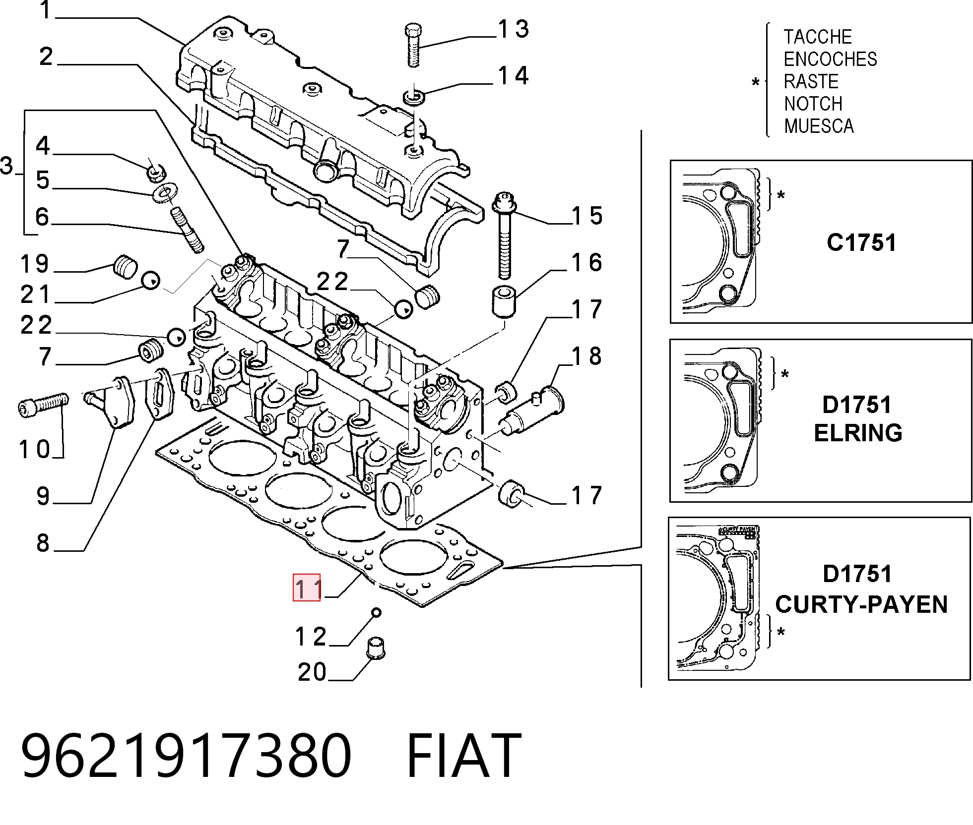9621917380 Fiat/Alfa/Lancia