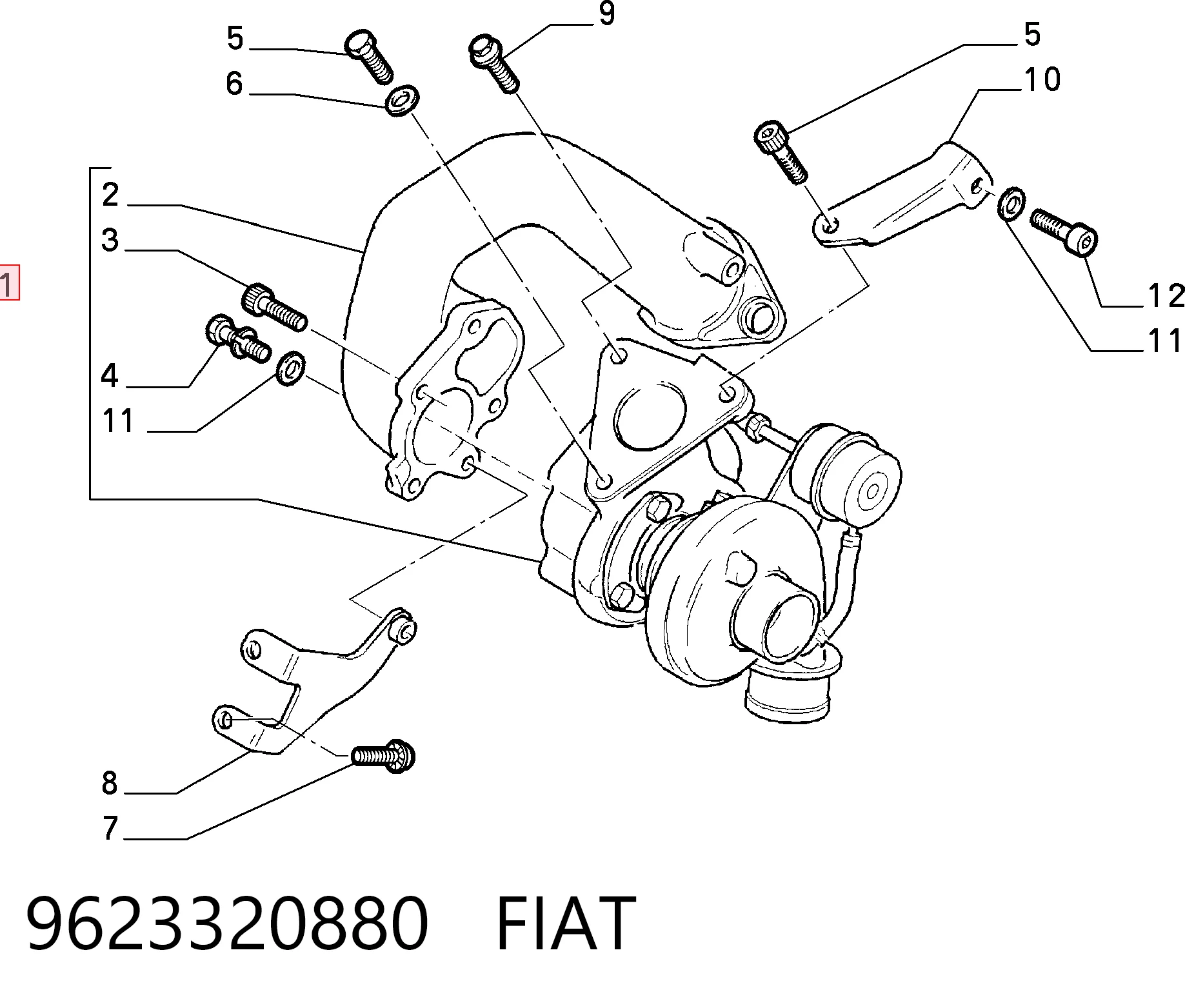 9623320880 Fiat/Alfa/Lancia Turbina