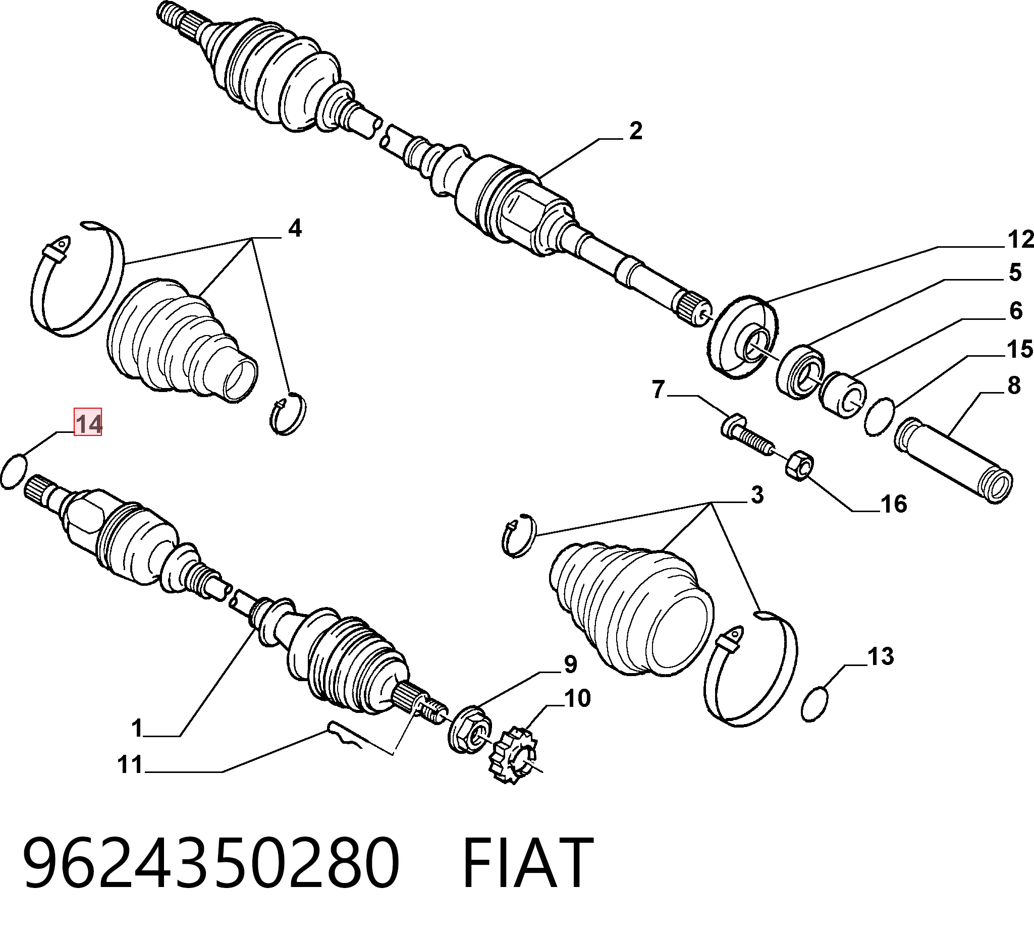 9624350280 Fiat/Alfa/Lancia