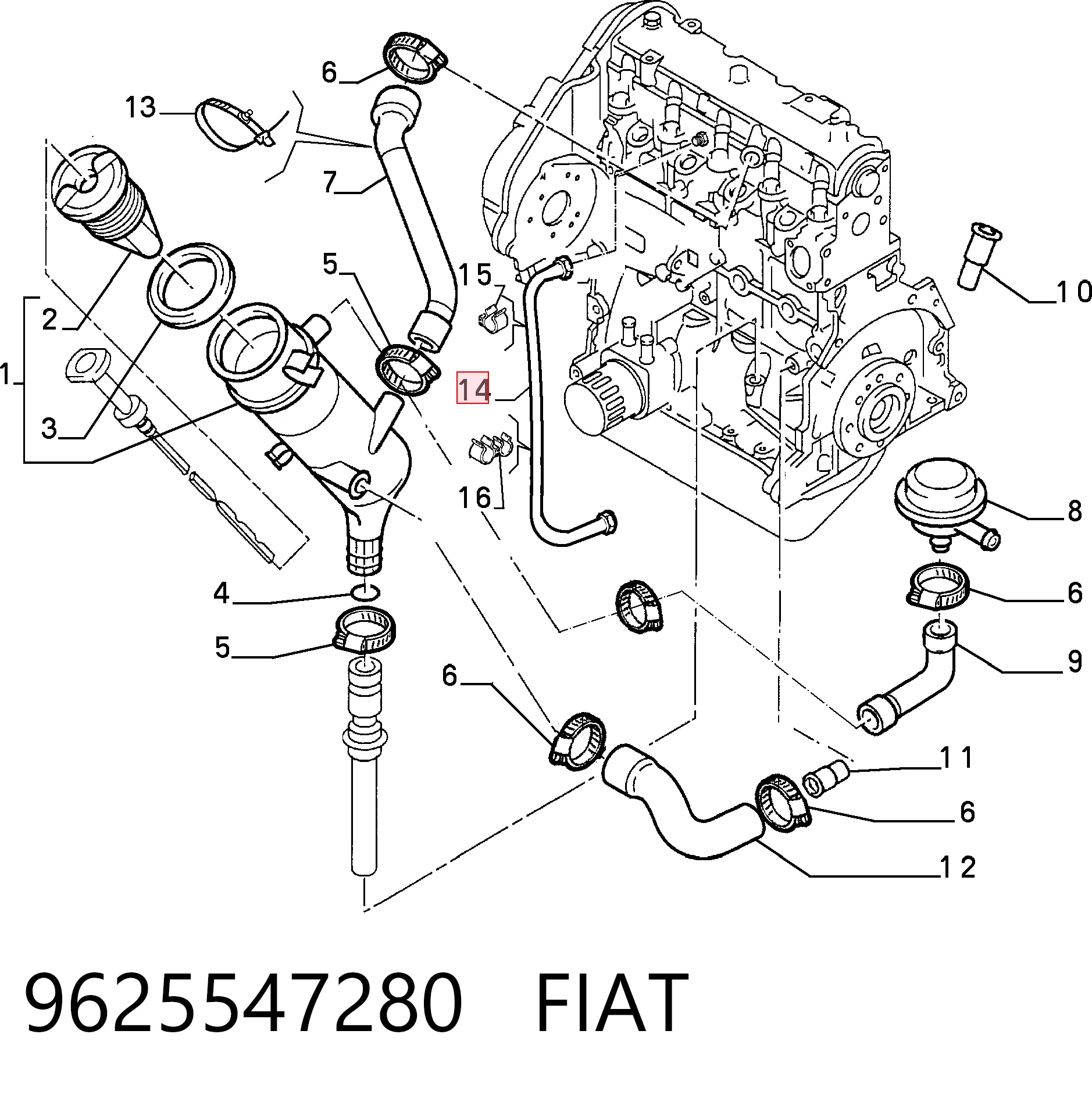 9625547280 Fiat/Alfa/Lancia