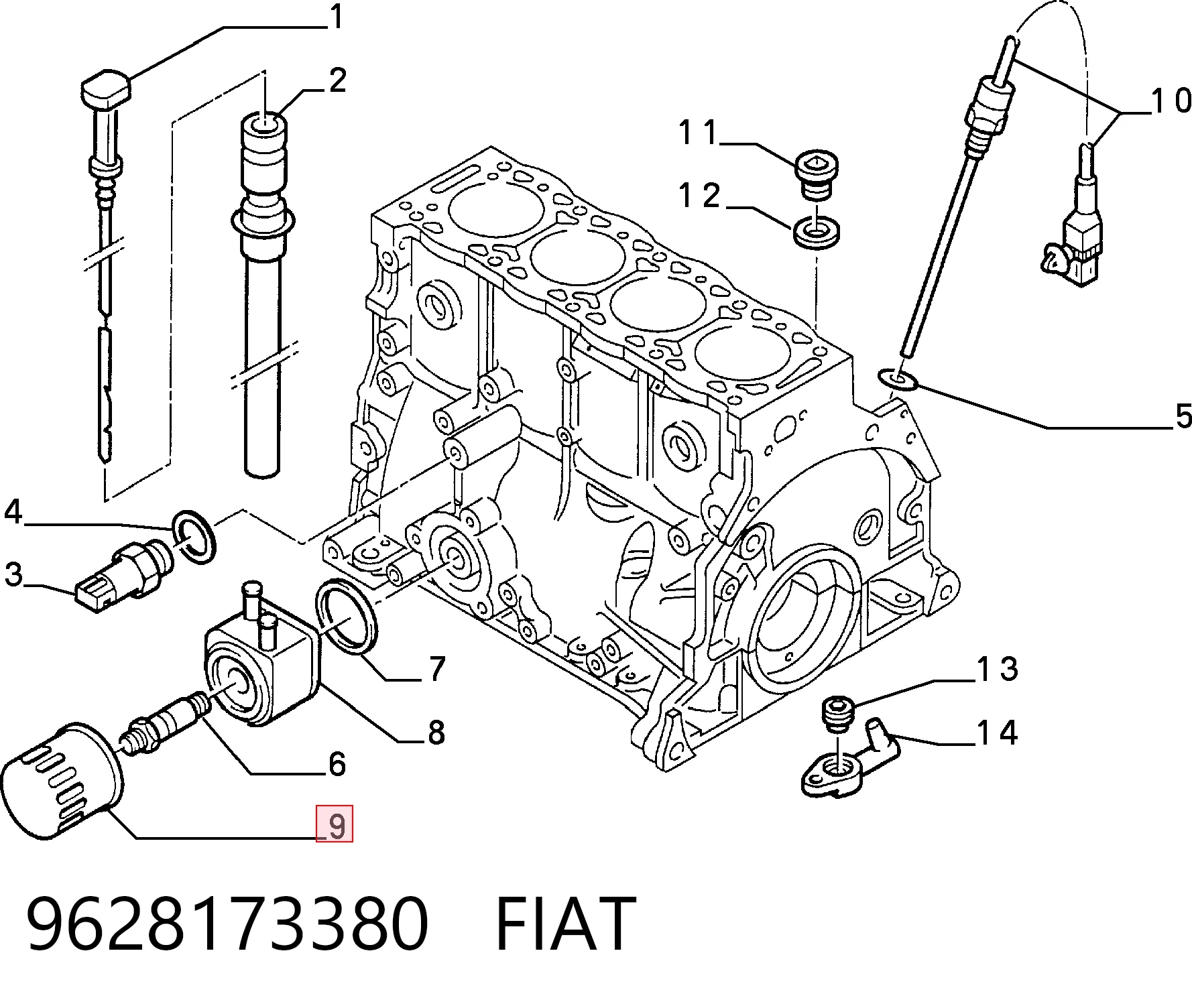 9628173380 Fiat/Alfa/Lancia