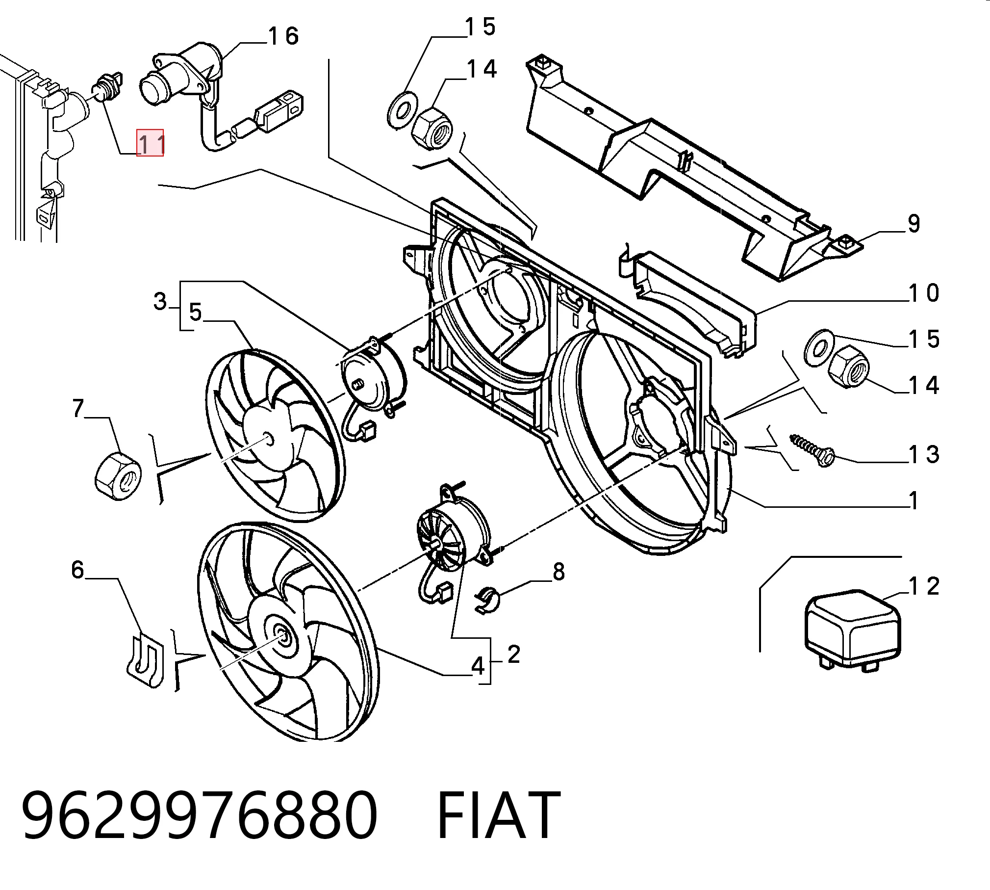  Sensor de temperatura do fluido de esfriamento (de ativação de ventilador do radiador) Citroen Jumpy I plataforma a bordo (BU) (1999 - 2006) I