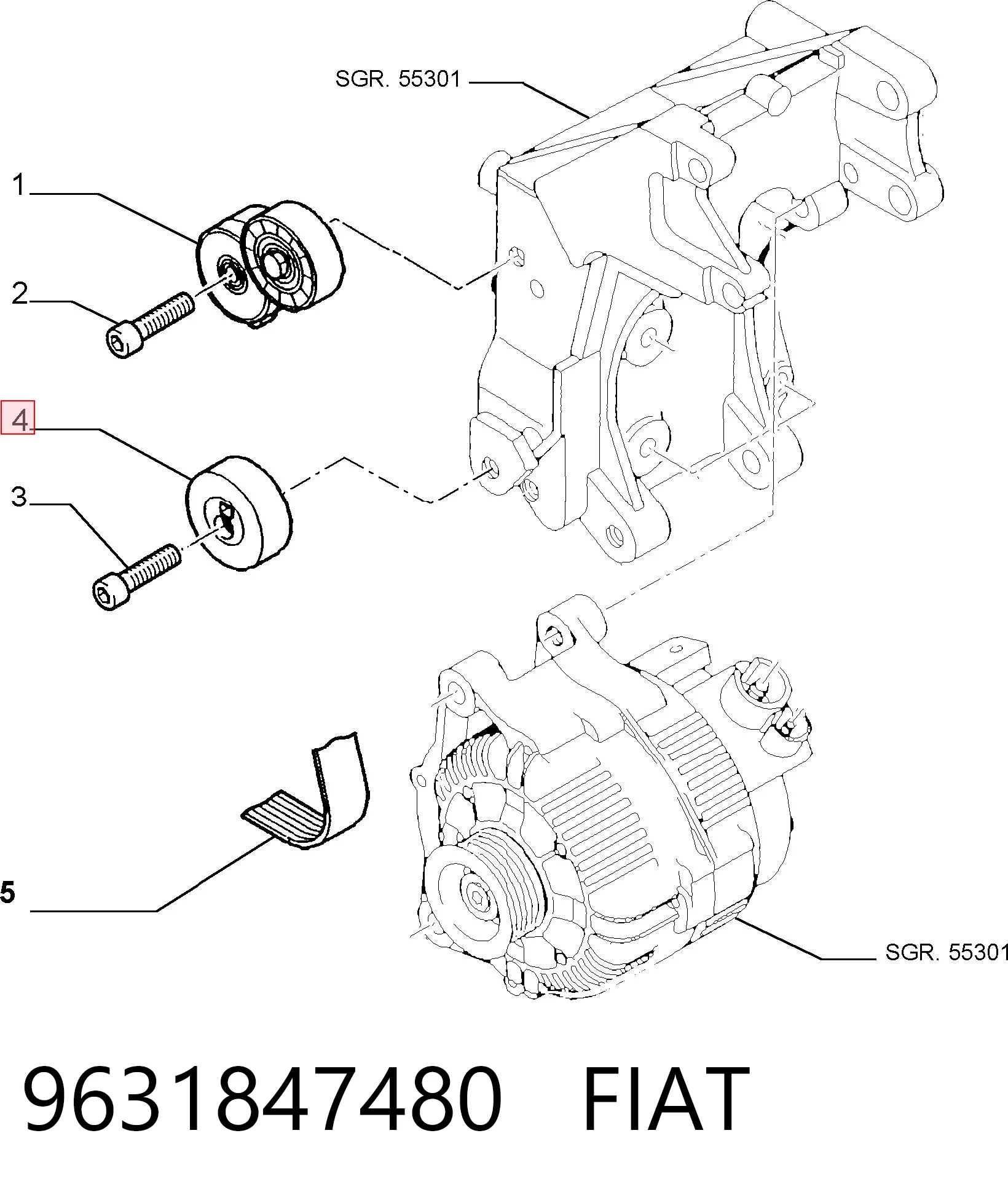 9631847480 Fiat/Alfa/Lancia
