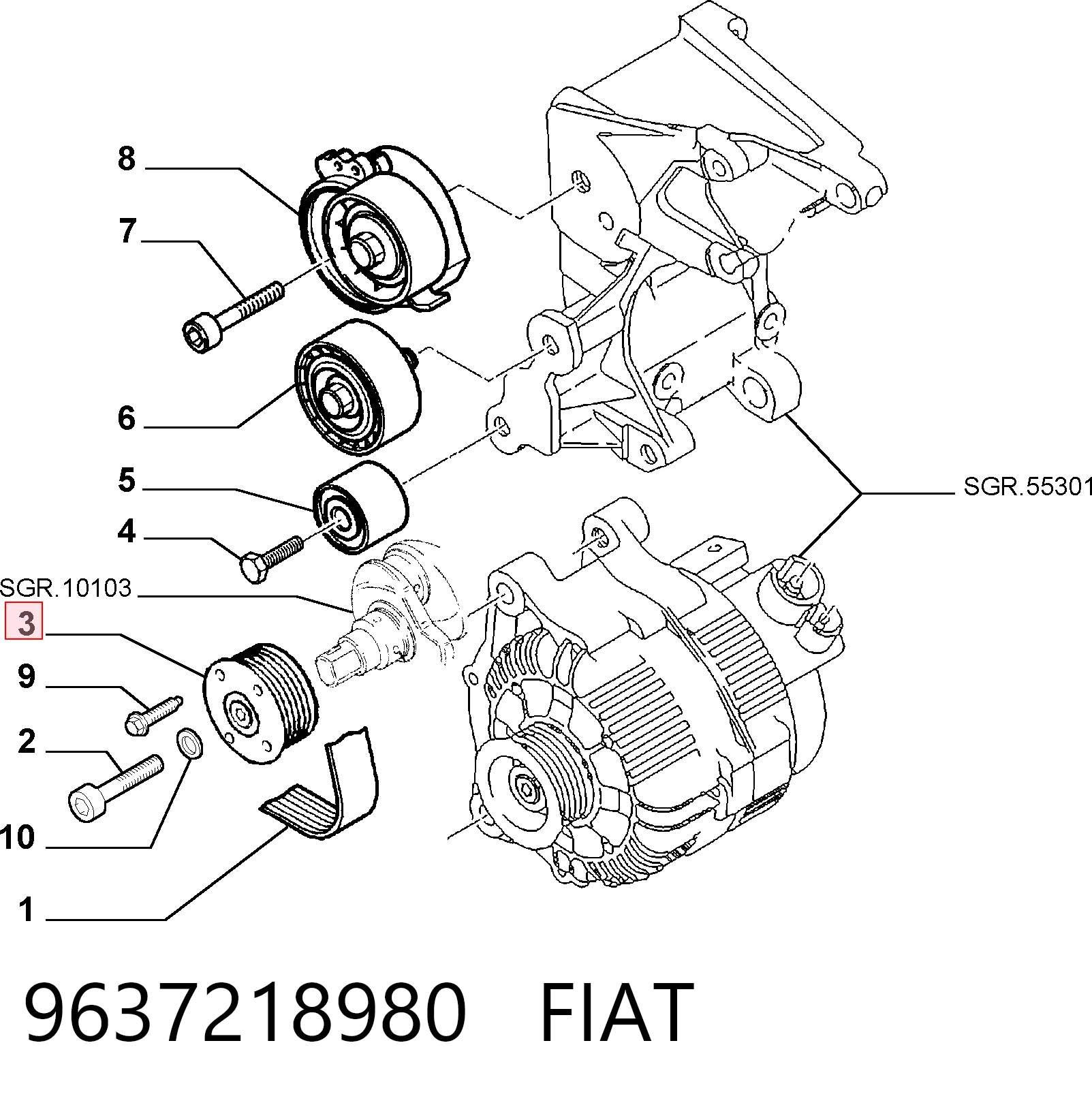 9637218980 Fiat/Alfa/Lancia