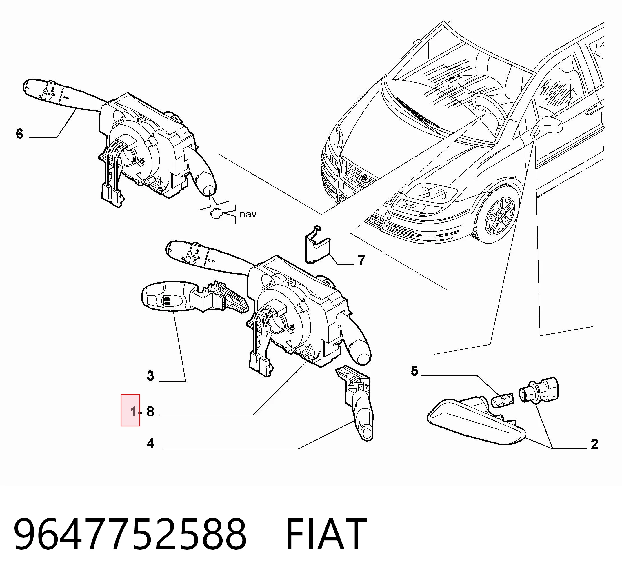 9647752588 Fiat/Alfa/Lancia