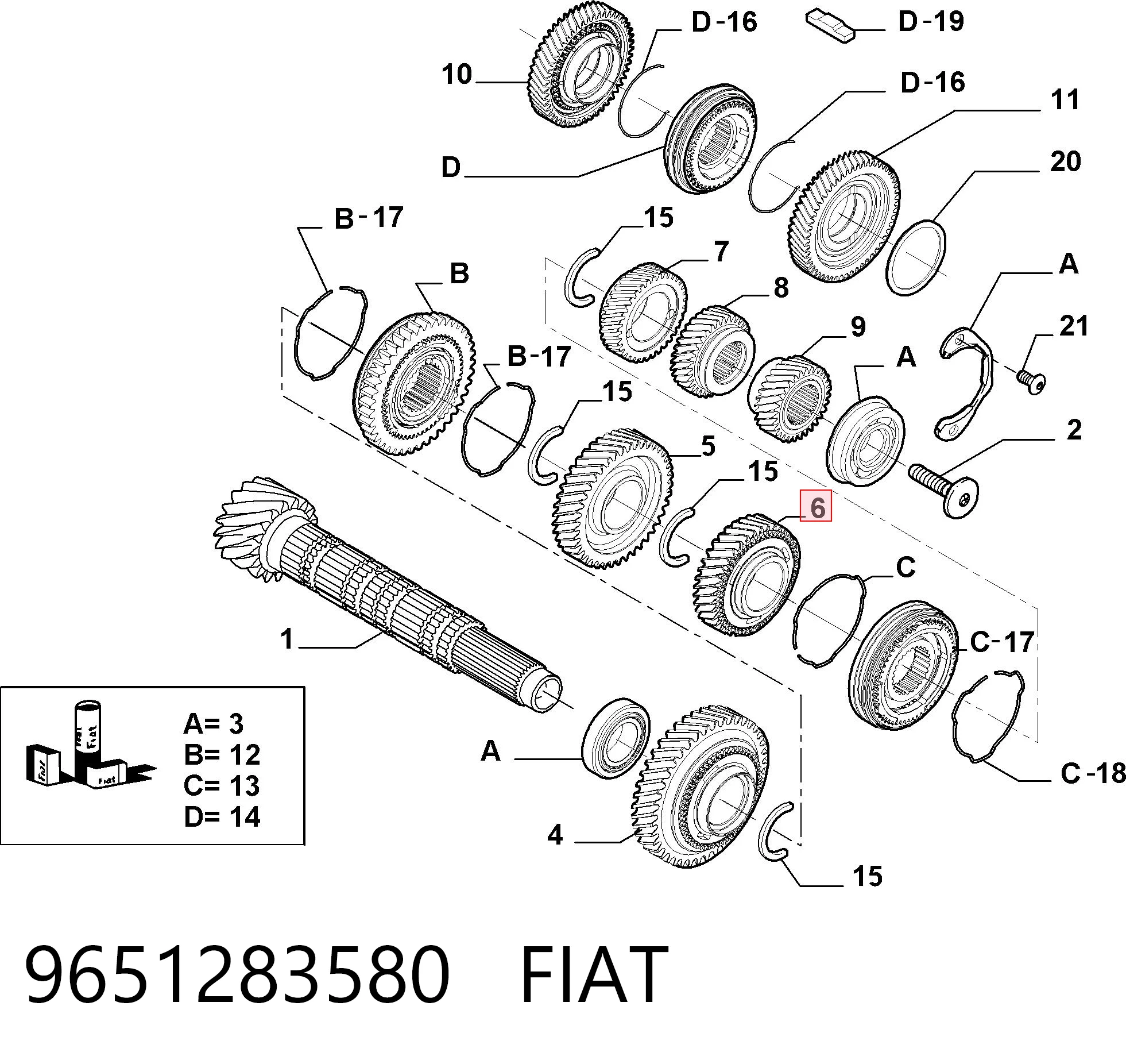 9651283580 Fiat/Alfa/Lancia
