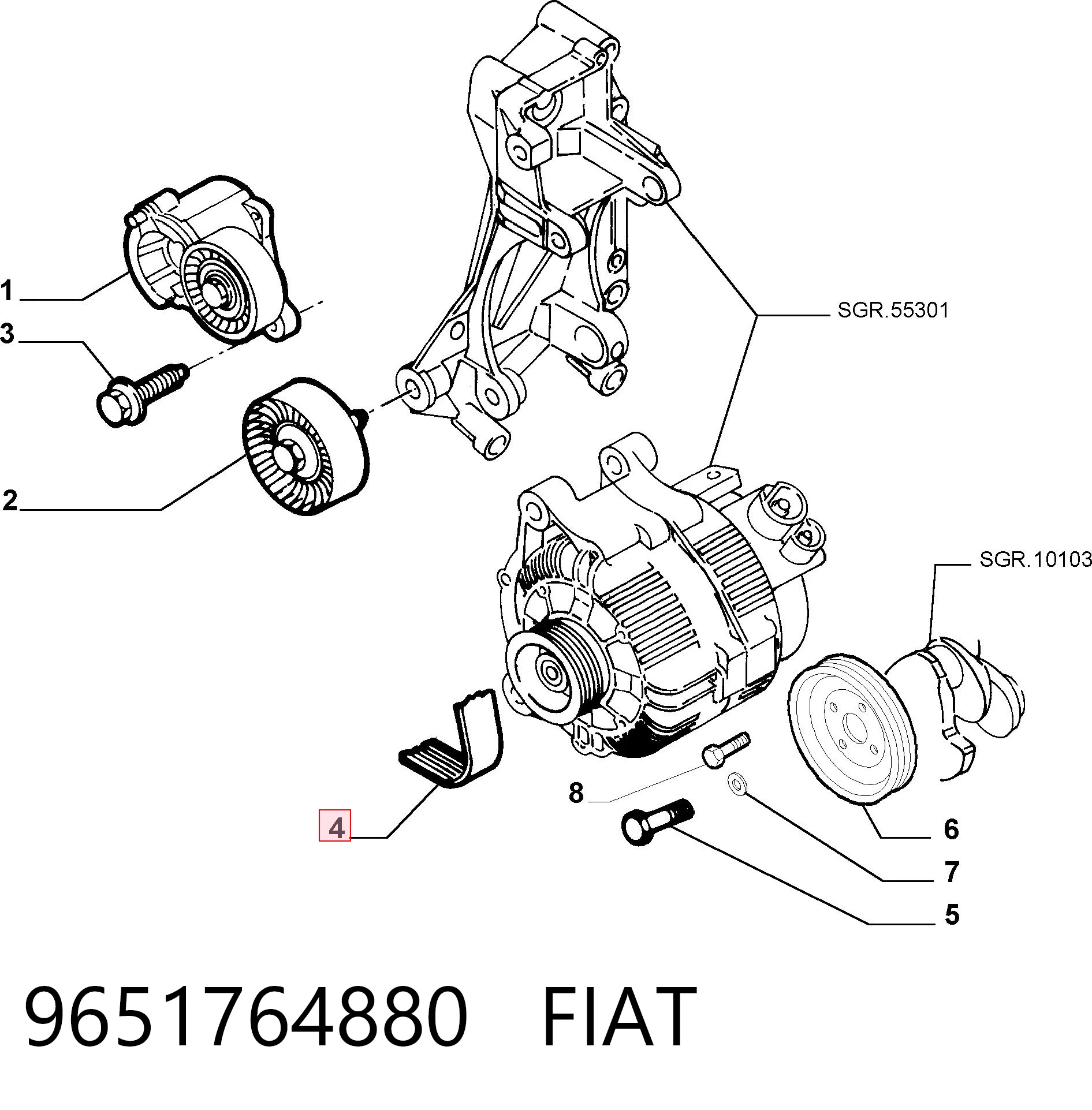 9651764880 Fiat/Alfa/Lancia