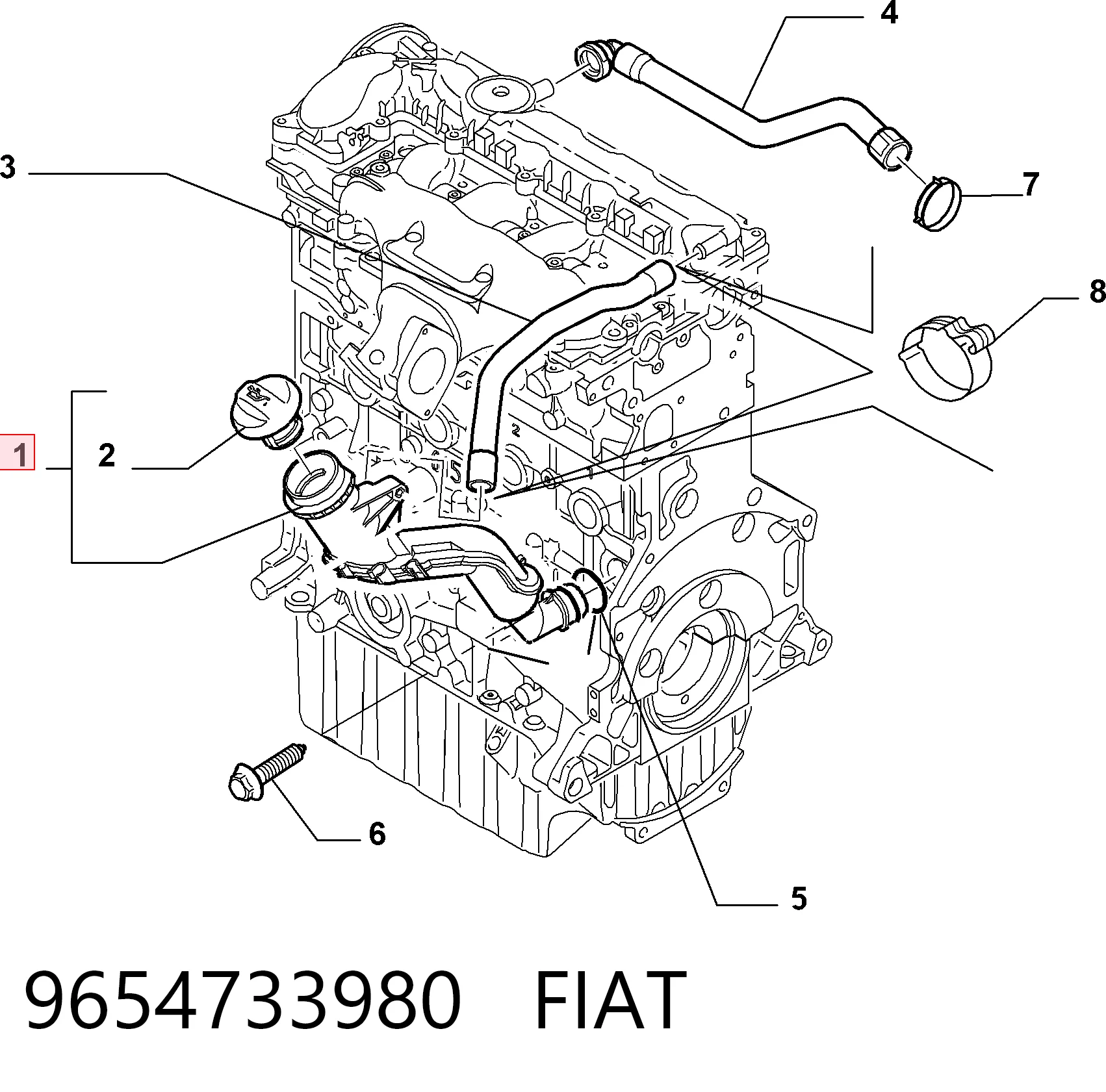 9654733980 Fiat/Alfa/Lancia
