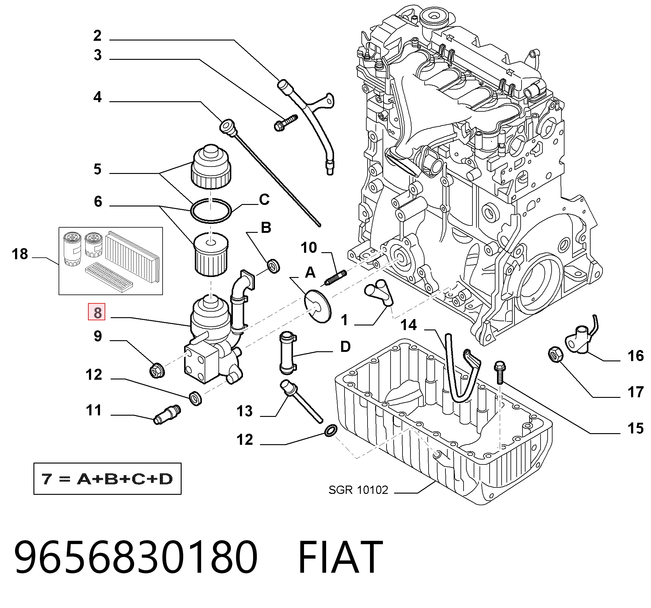 9656830180 Fiat/Alfa/Lancia