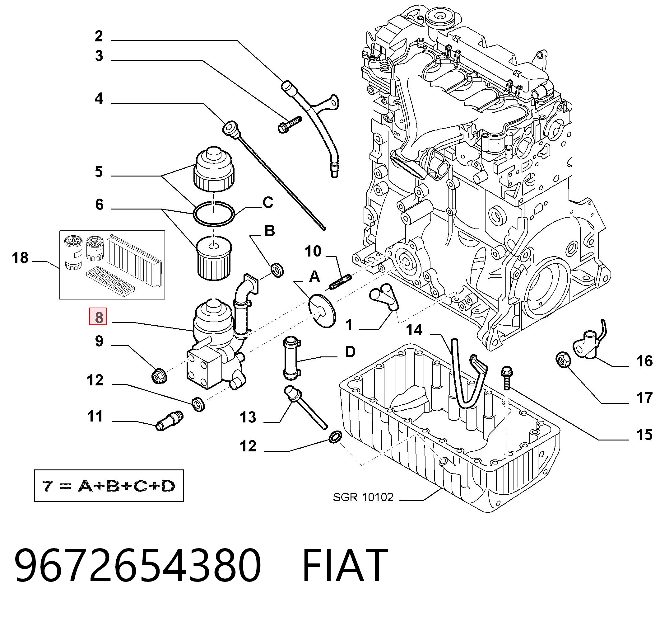 9672654380 Fiat/Alfa/Lancia