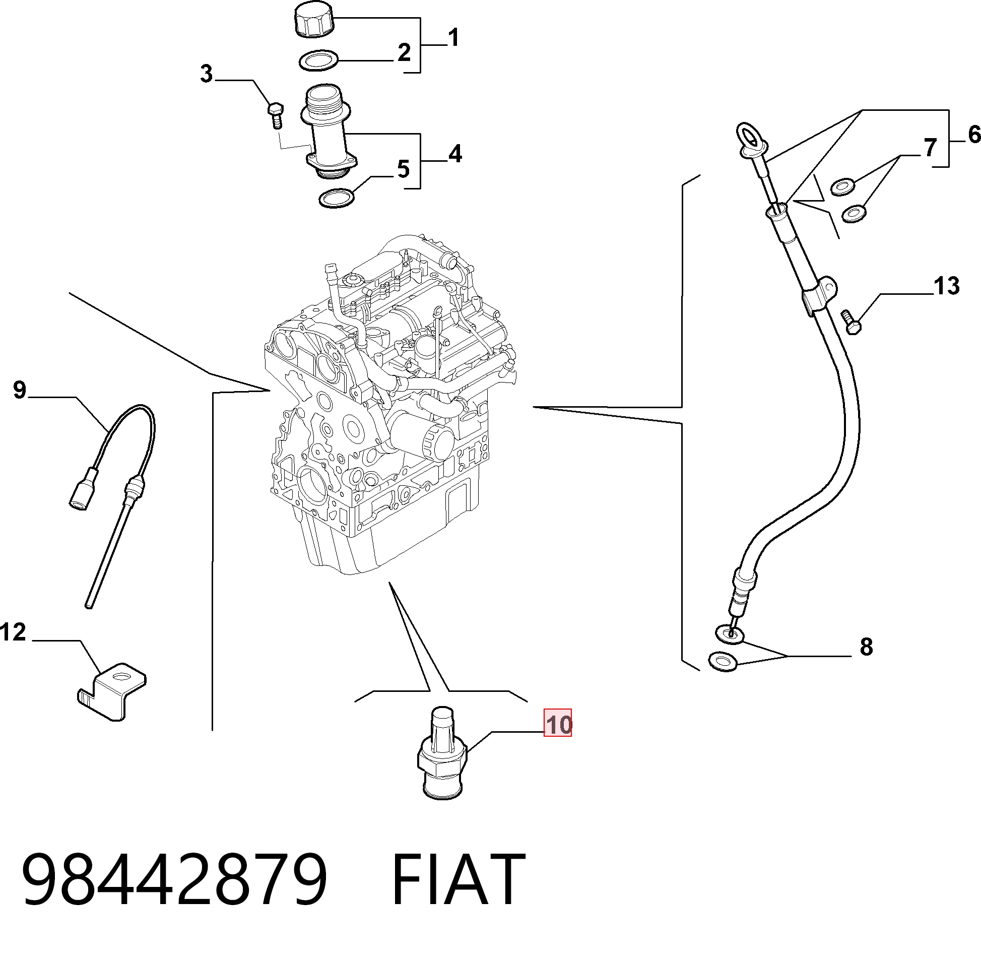 98442879 Fiat/Alfa/Lancia Sensor de pressão de óleo