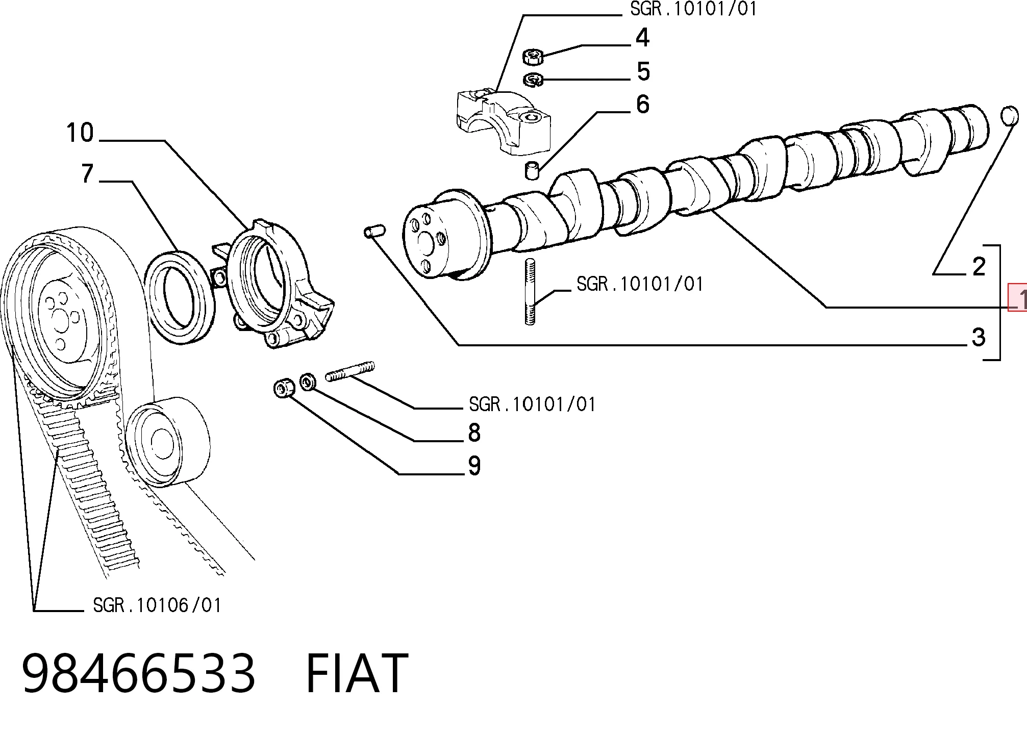 Árvore distribuidora de motor para Iveco Daily III 