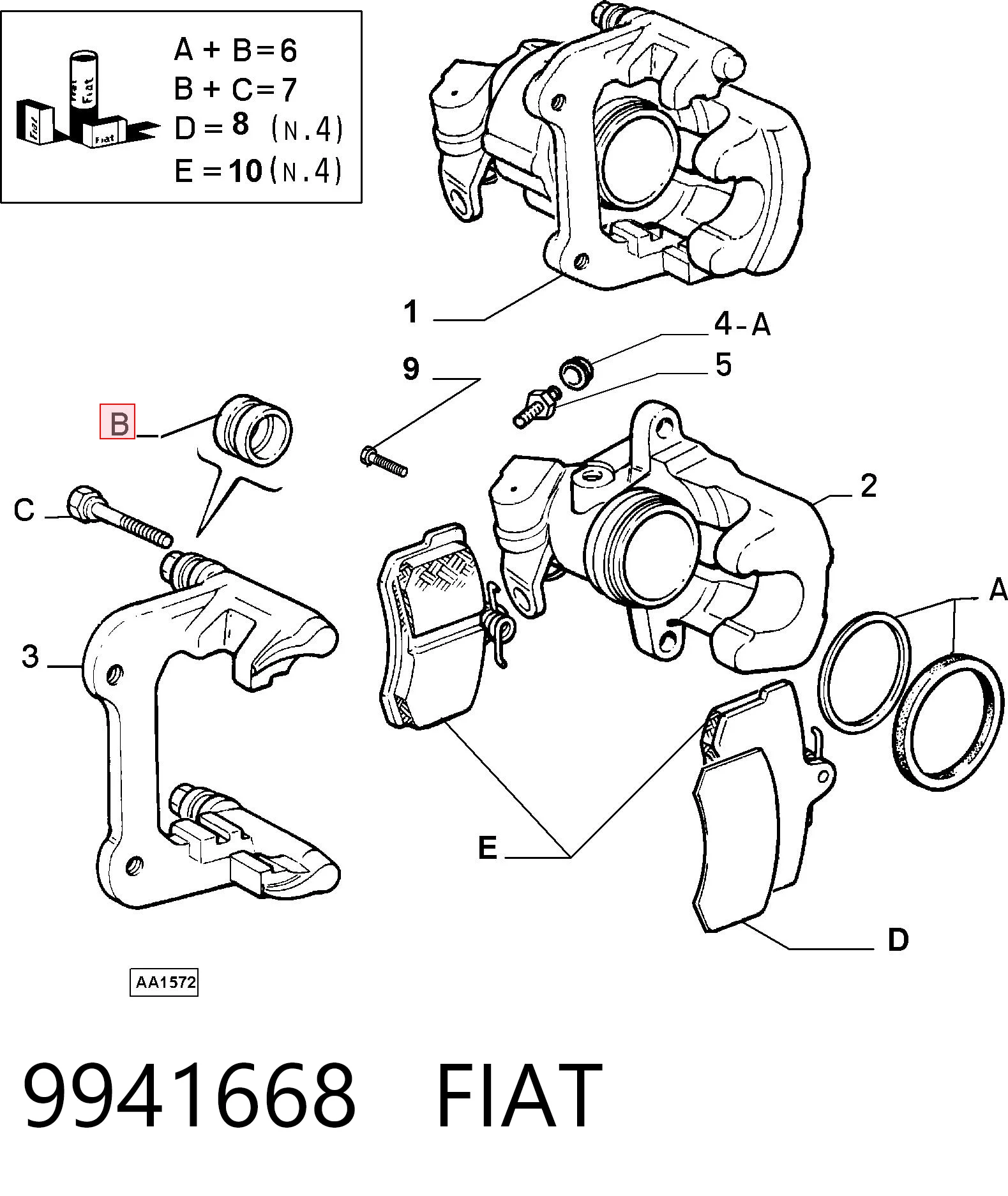 Kit de reparação de suporte do freio traseiro Alfa Romeo 33  905 ao melhor preço