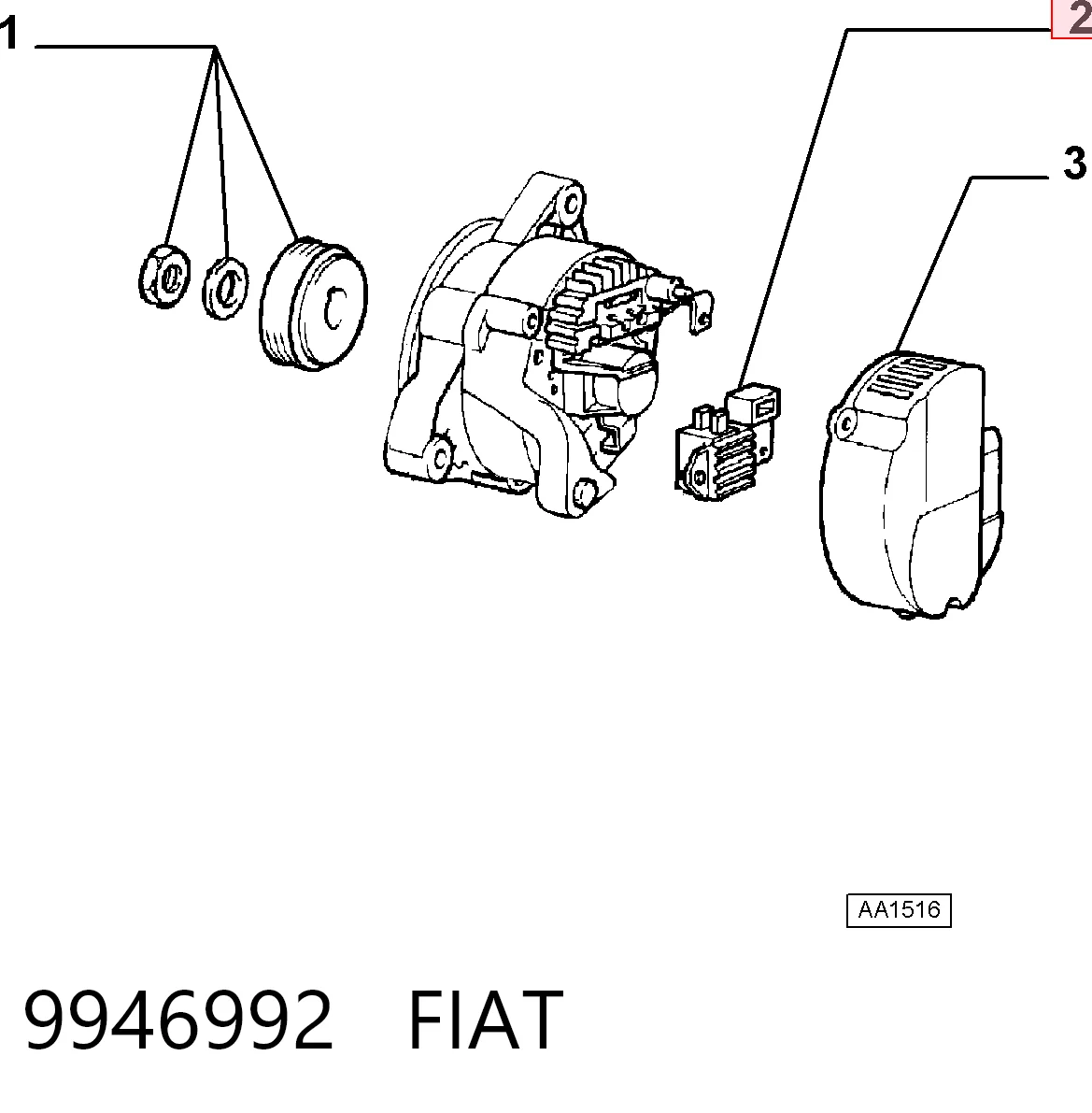 Relê-regulador do gerador (relê de carregamento) Fiat Fiorino  225 ao melhor preço