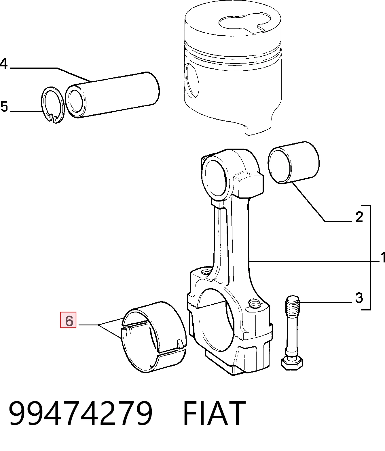 98426762 Iveco Folhas inseridas de cambota de biela, kit, padrão (STD)