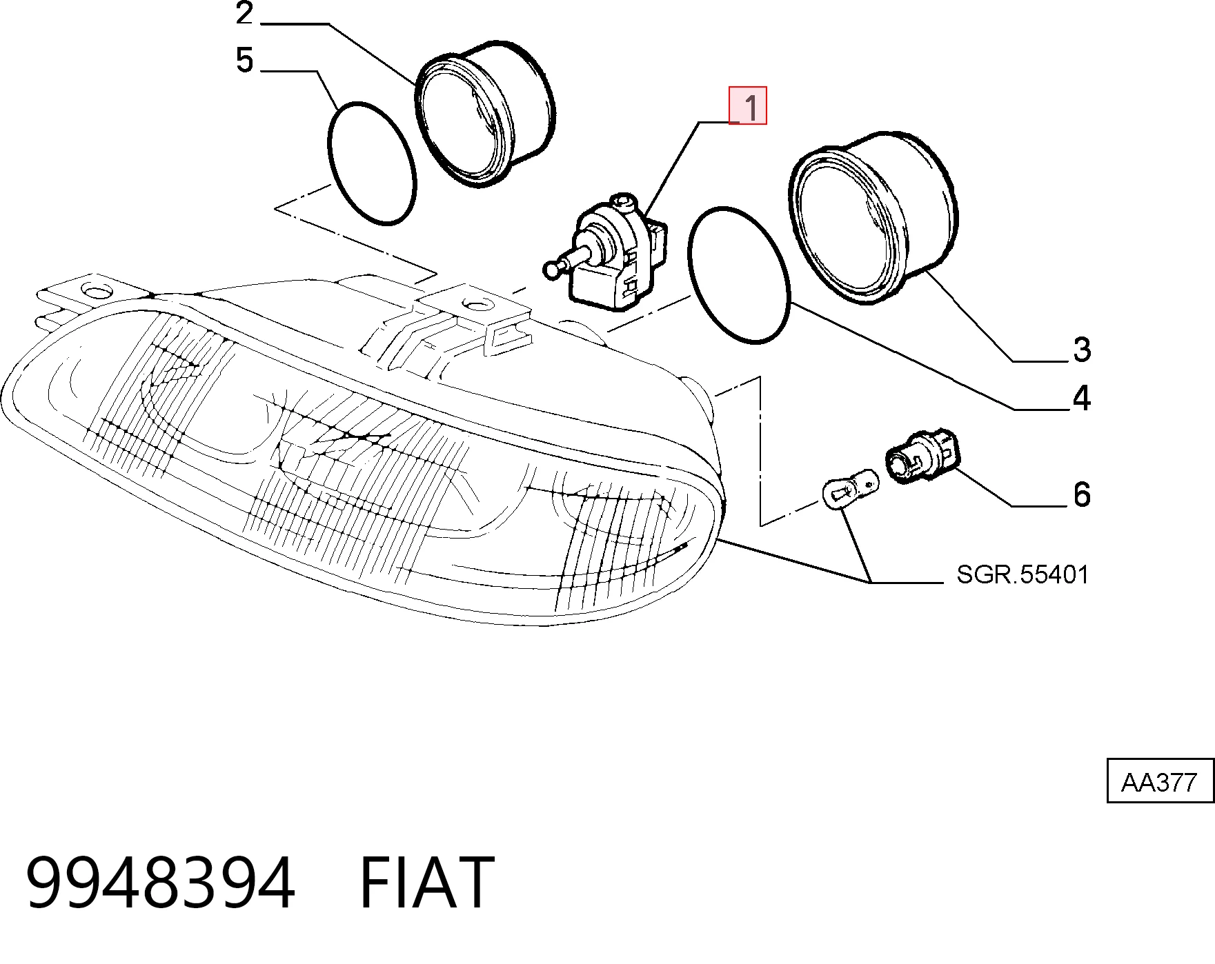 Corretor da luz Fiat Brava  182 ao melhor preço
