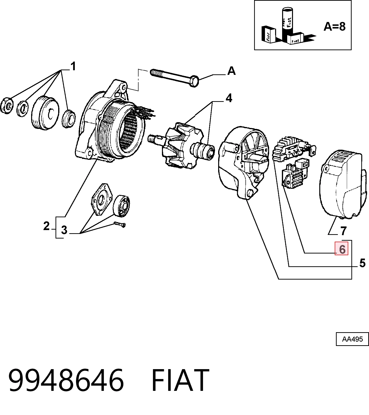Relê-regulador do gerador (relê de carregamento) para Smart FORTWO 450