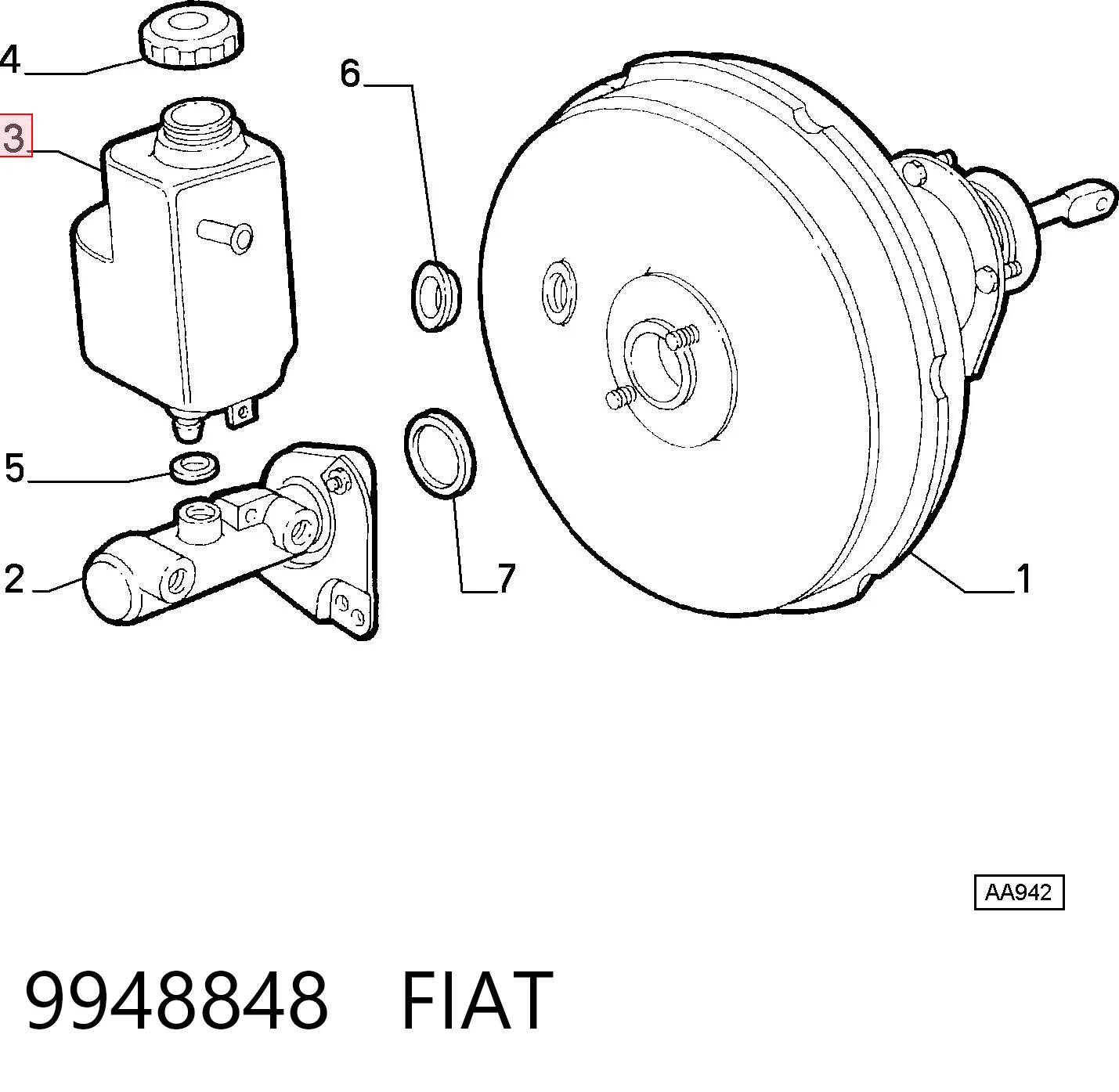 Tanque de cilindro mestre do freio (de fluido de freio) Alfa Romeo 147 937 ao melhor preço