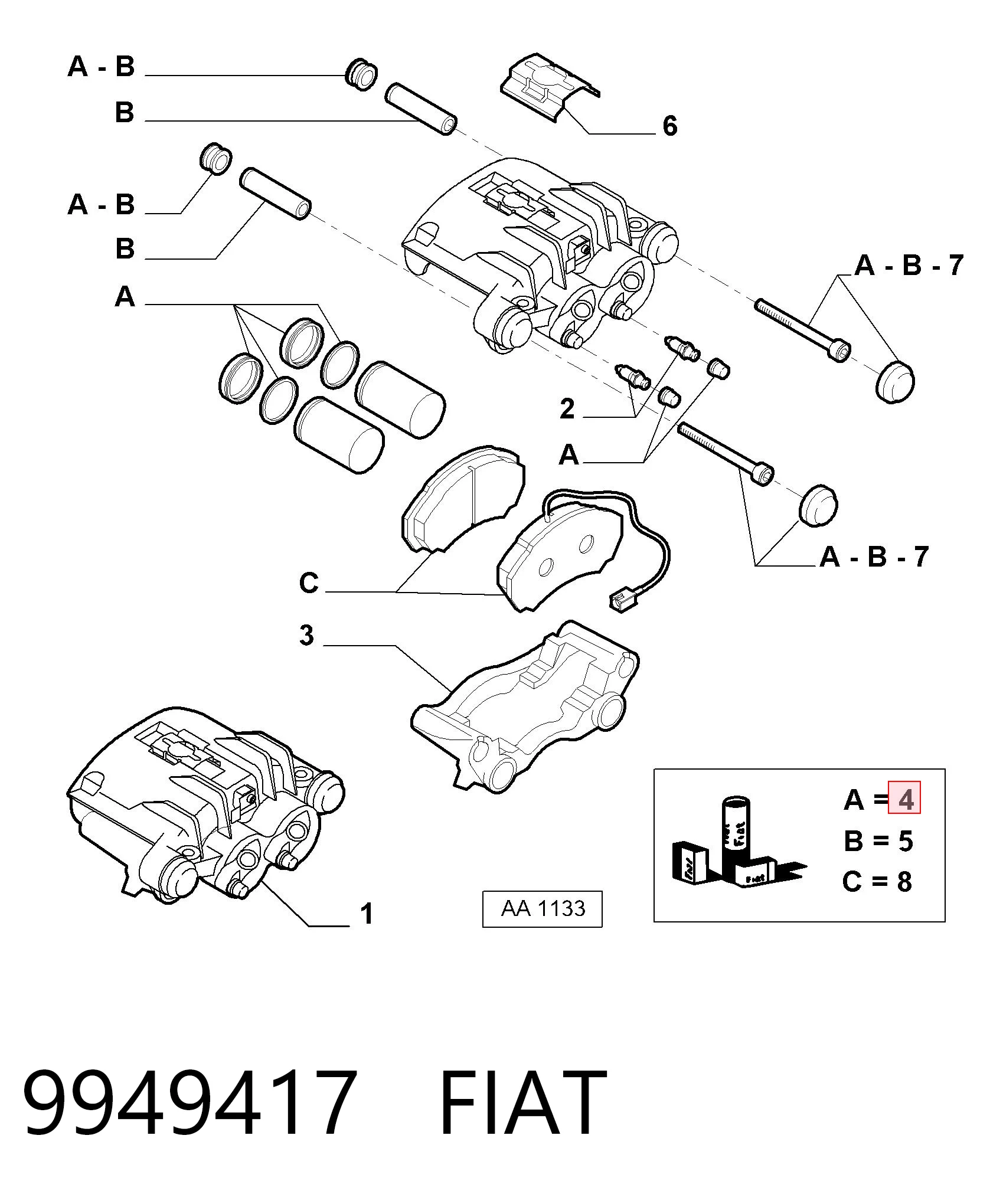 Kit de molas de fixação de sapatas de disco dianteiras Fiat Ducato II 230L ao melhor preço