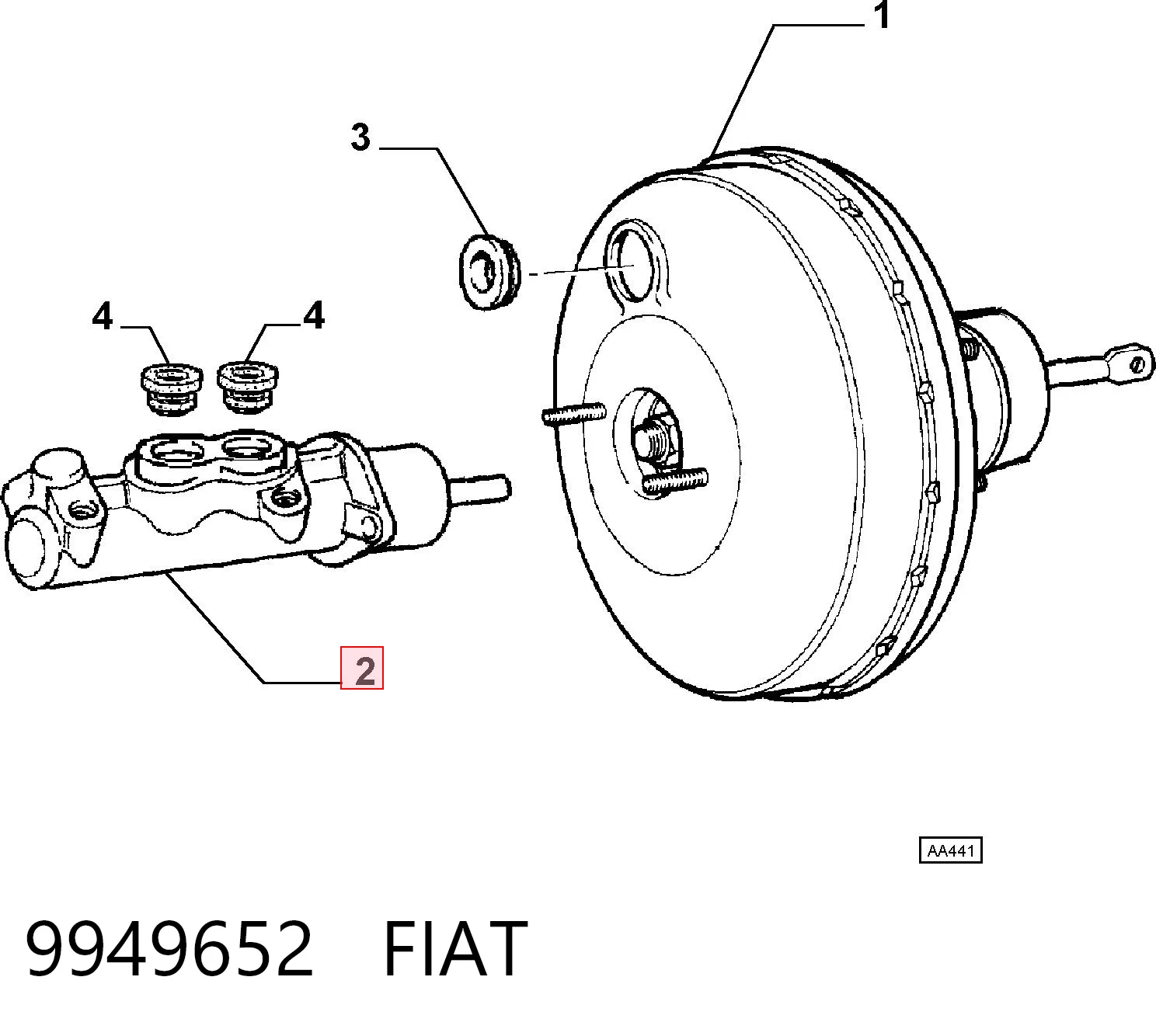 Cilindro mestre do freio para Alfa Romeo 156 932