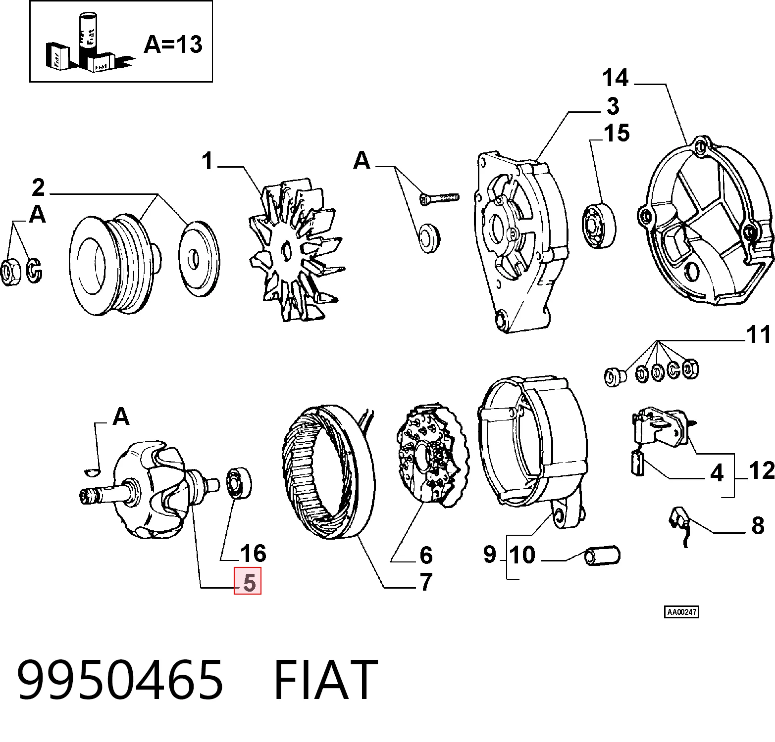 9950465 Fiat/Alfa/Lancia