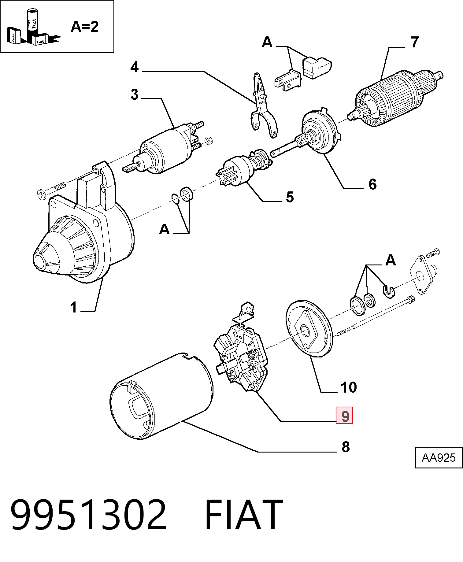 9951302 Fiat/Alfa/Lancia