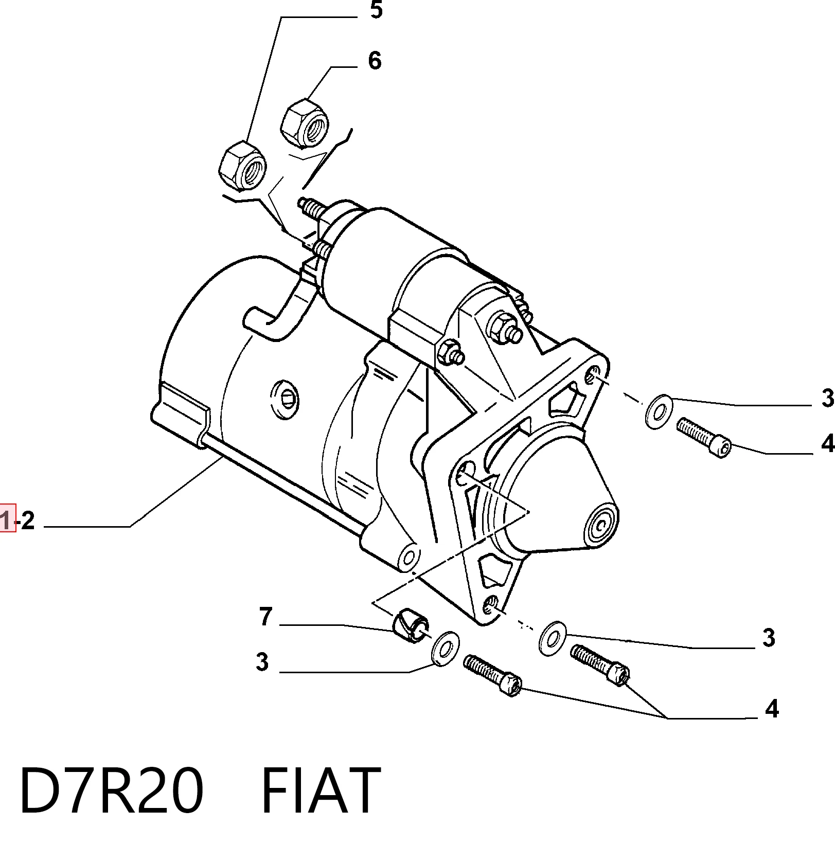 D7R20 Fiat/Alfa/Lancia Motor de arranco