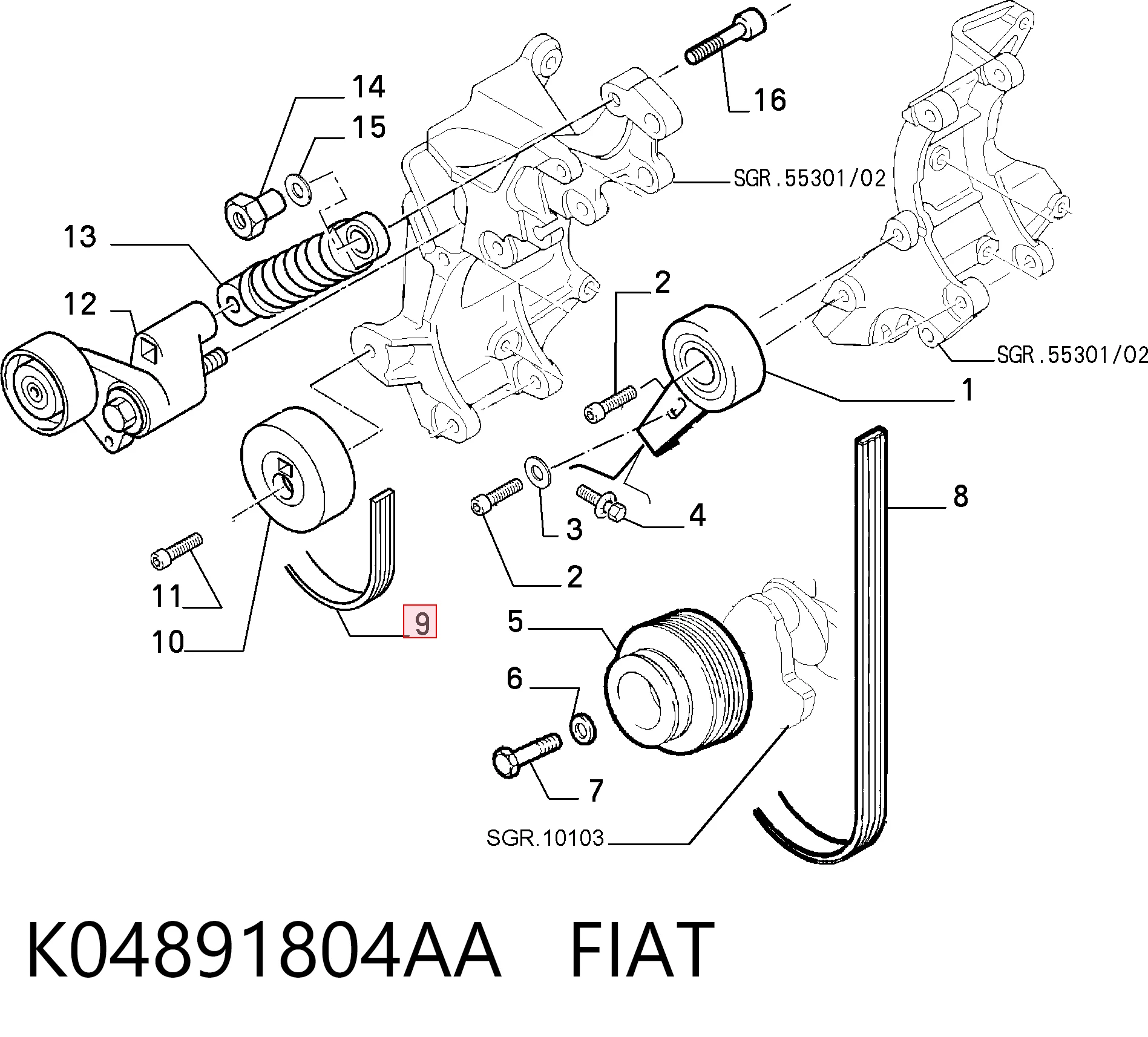 K04891804AA Fiat/Alfa/Lancia