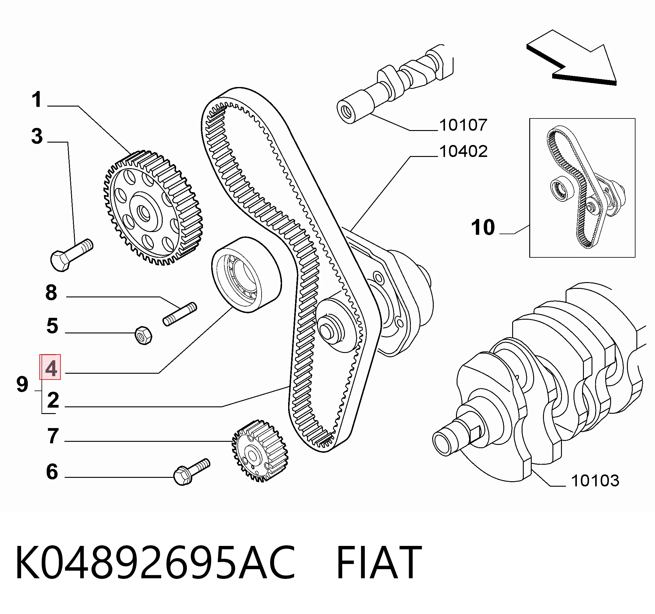 K04892695AC Fiat/Alfa/Lancia