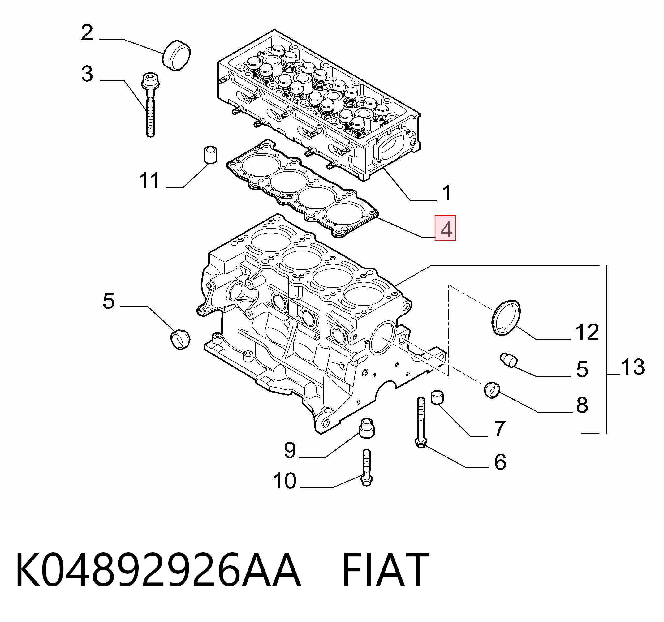 K04892926AA Fiat/Alfa/Lancia