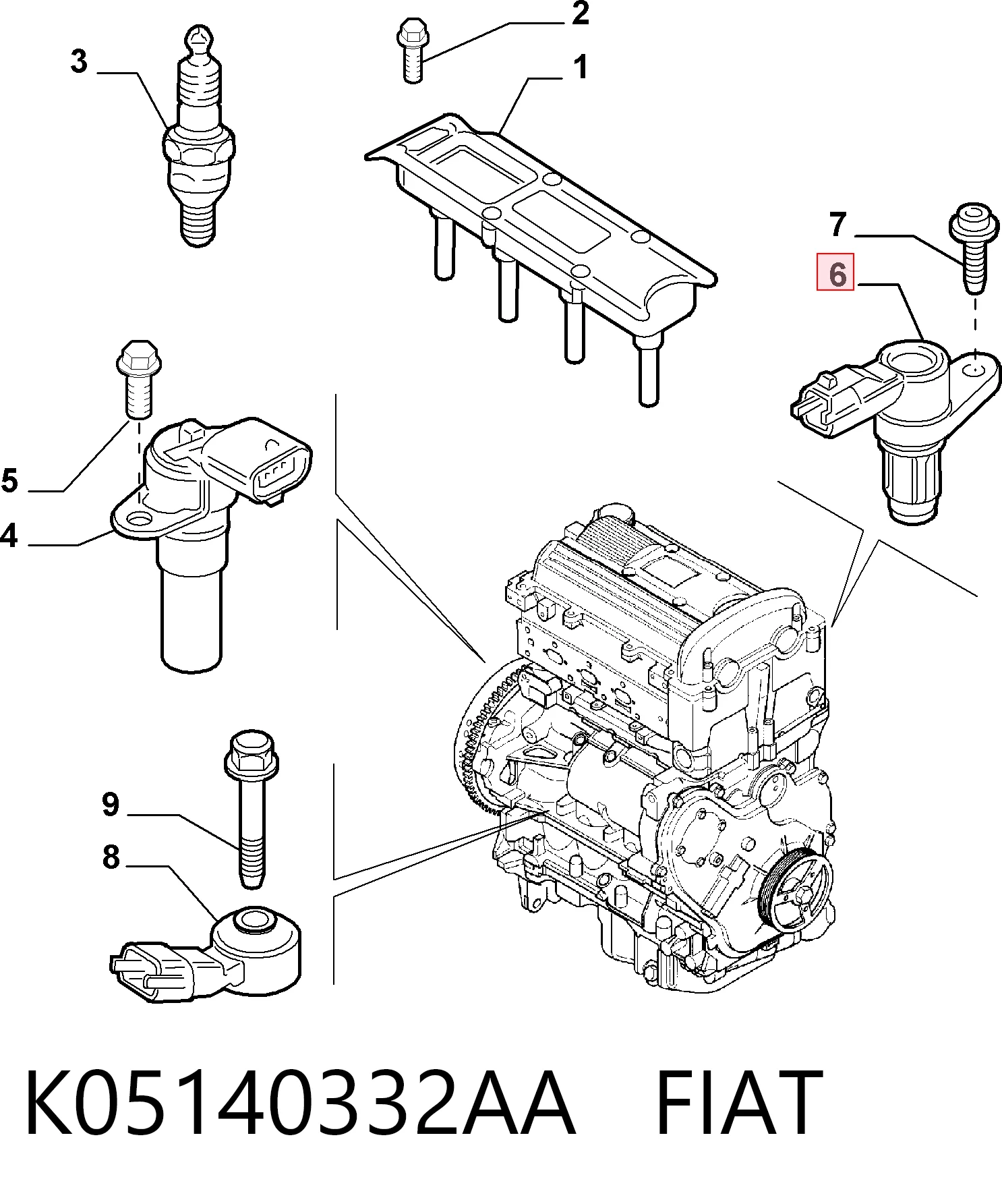 K05140332AA Fiat/Alfa/Lancia